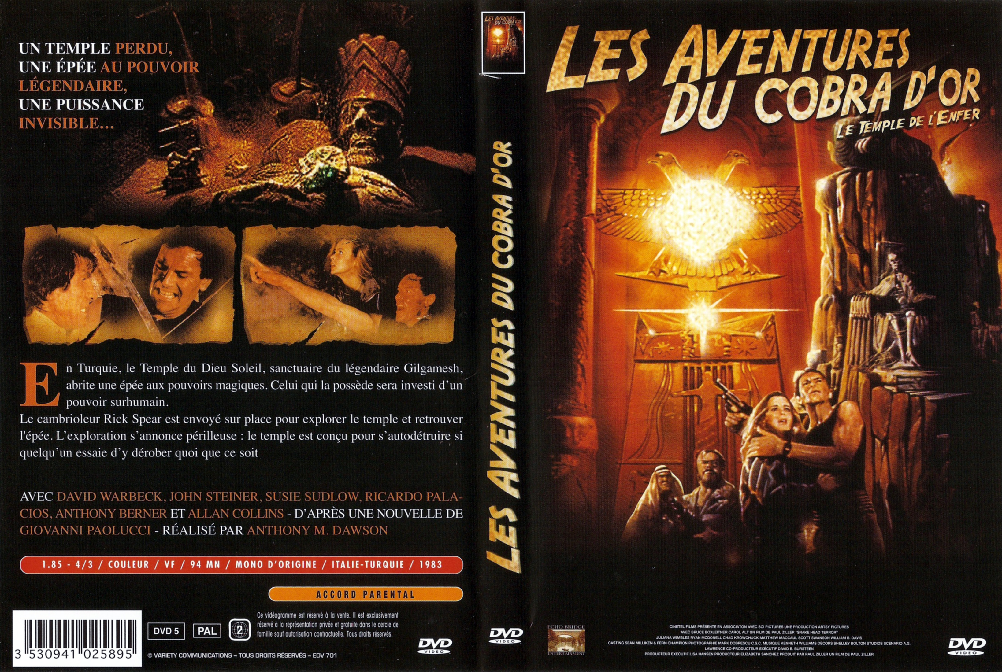 Jaquette DVD Les aventuriers du cobra d