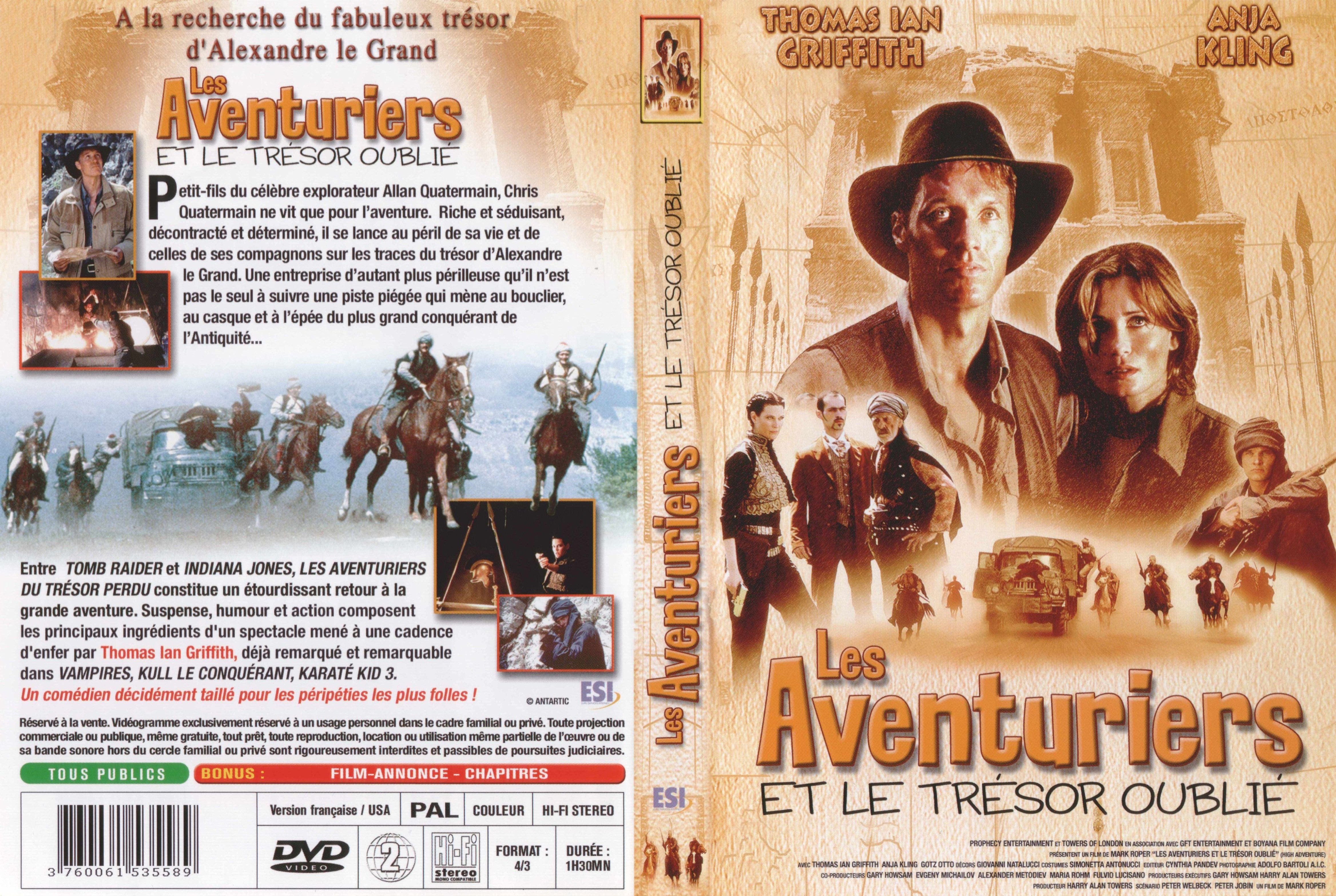 Jaquette DVD Les aventuriers et le trsor oubli