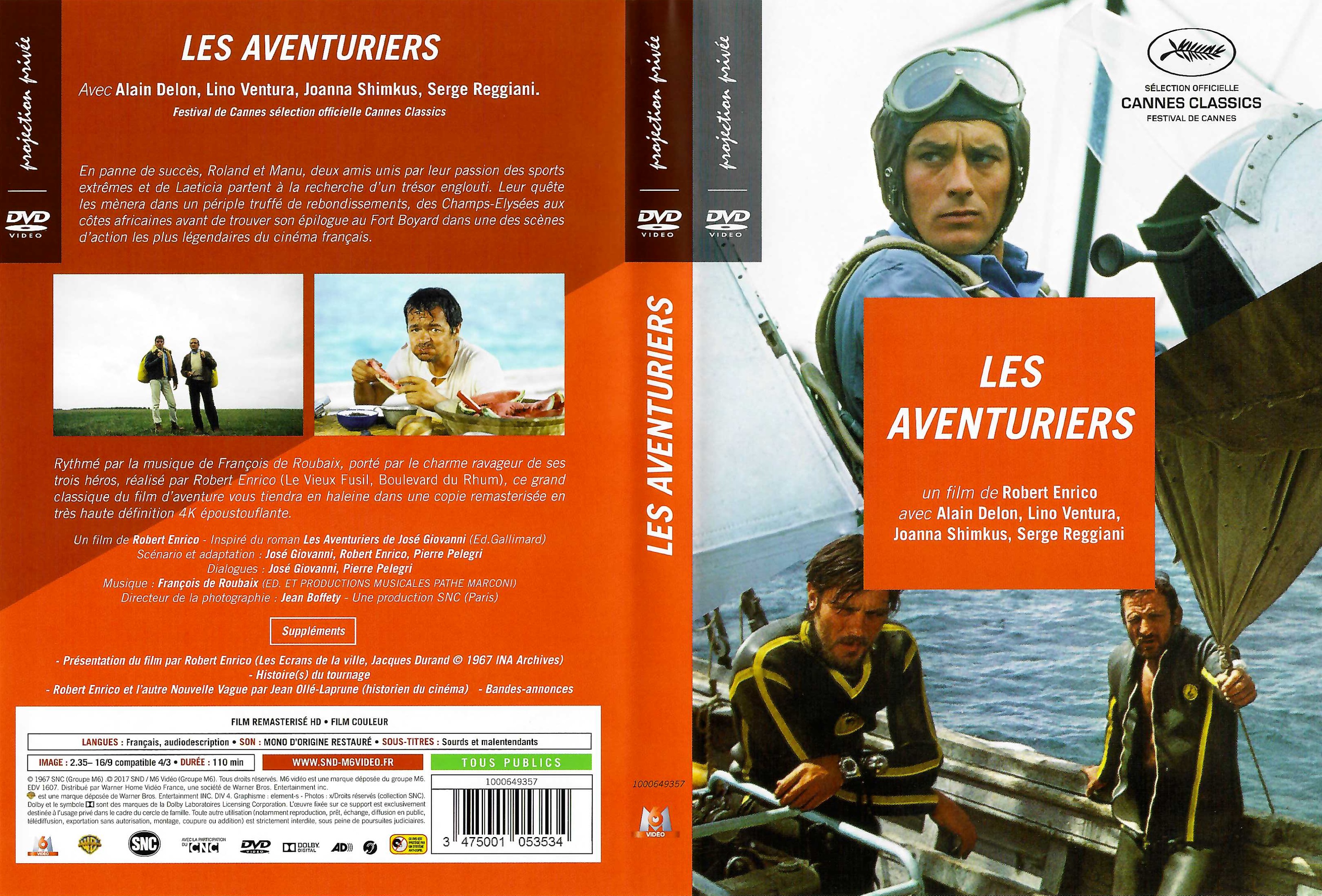 Jaquette DVD Les aventuriers v2