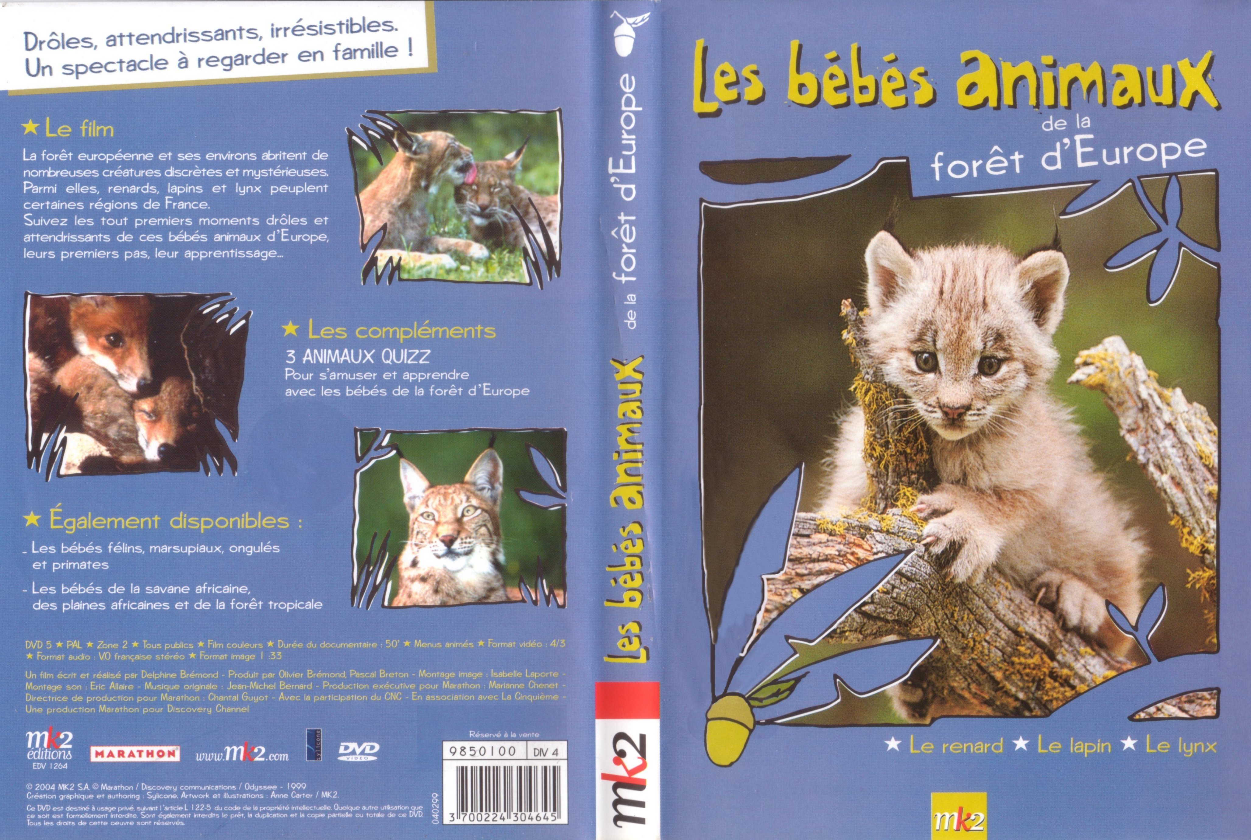 Jaquette DVD Les bbs animaux de la foret d