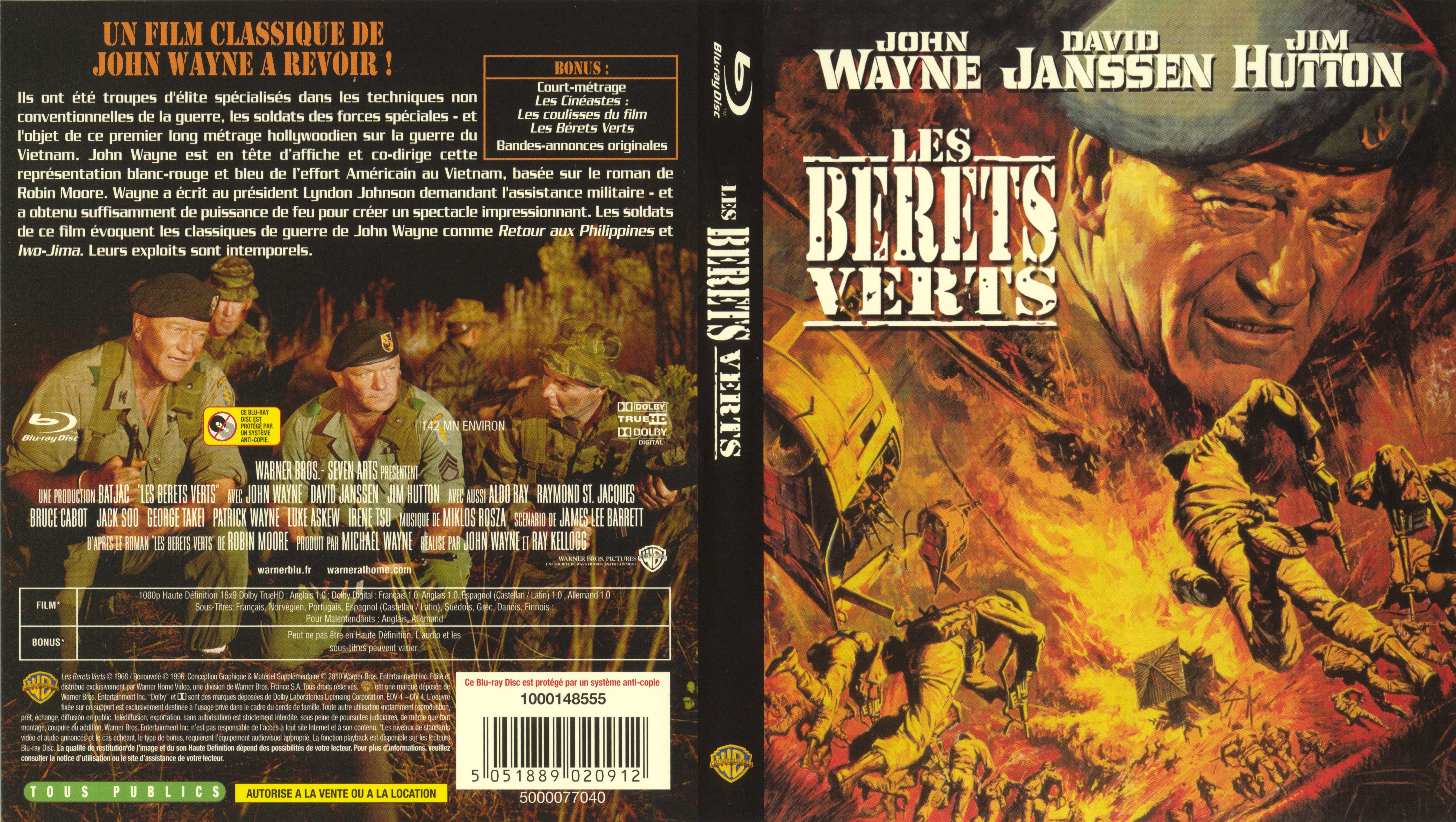 Jaquette DVD Les berets verts (BLU-RAY)