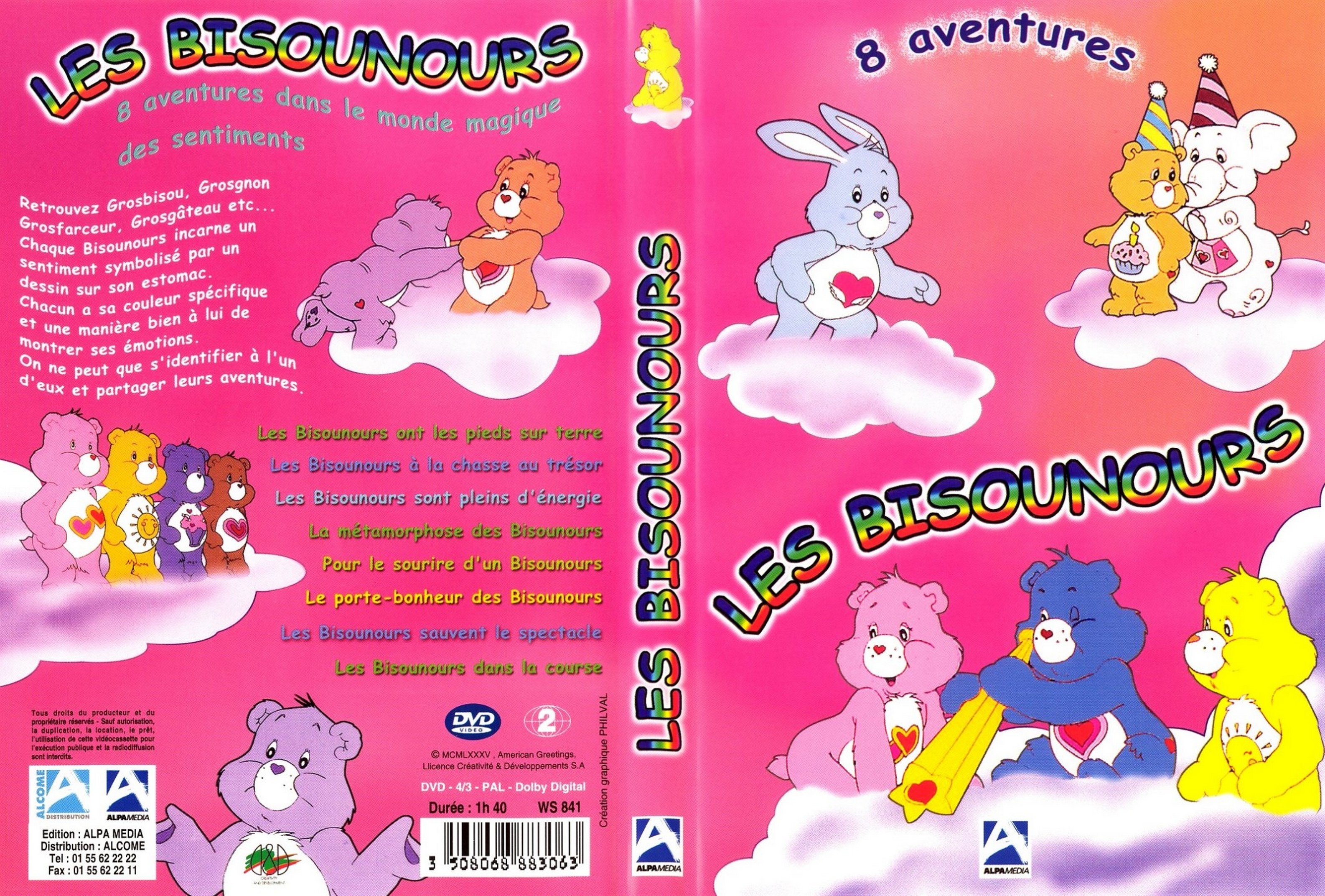 Jaquette DVD Les bisounours 8 aventures