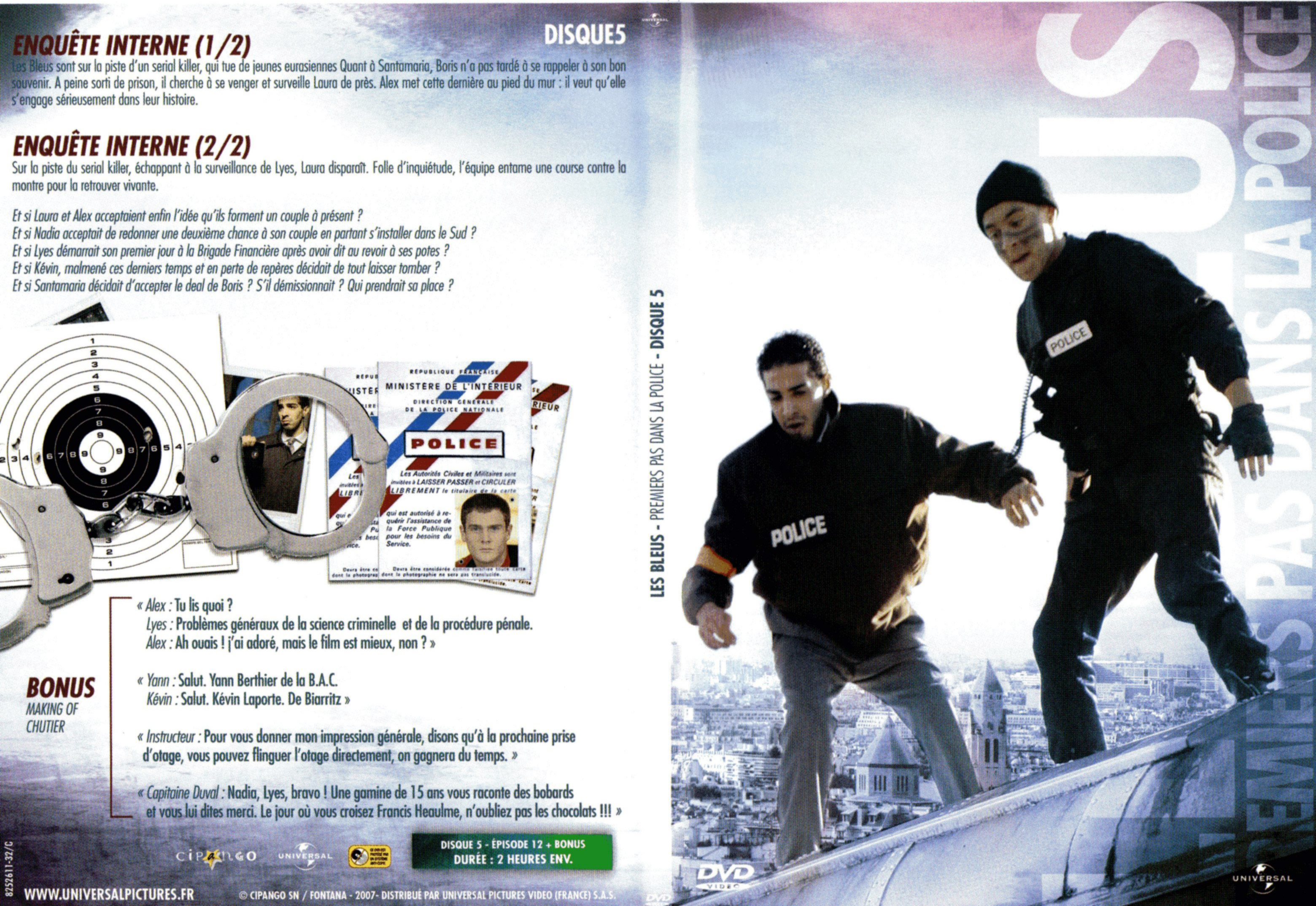 Jaquette DVD Les bleus - Premiers pas dans la police DVD 3