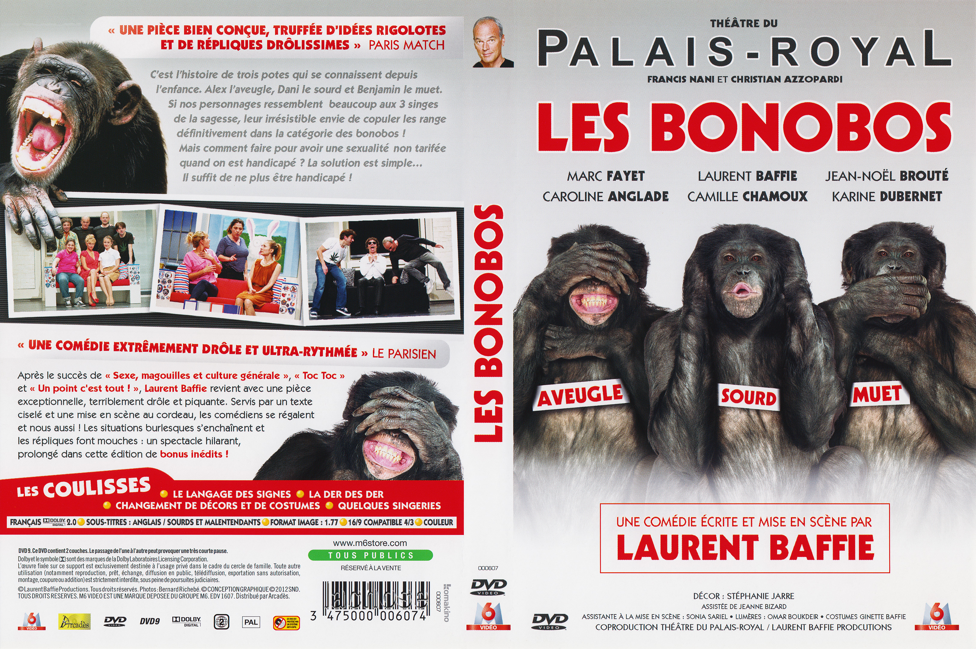Jaquette DVD Les bonobos (Piece thtre)