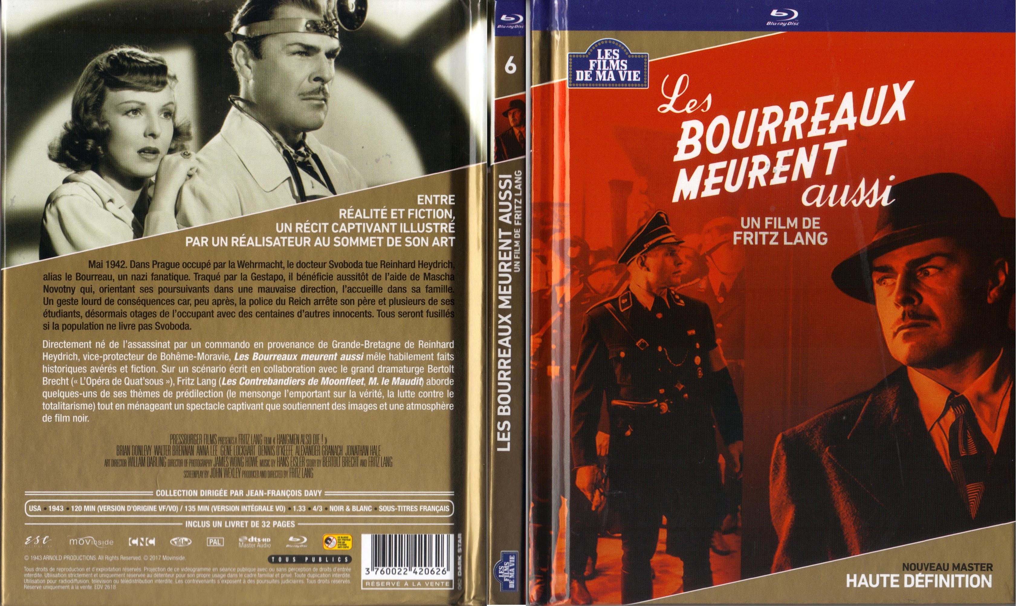 Jaquette DVD Les bourreaux meurent aussi (BLU-RAY)