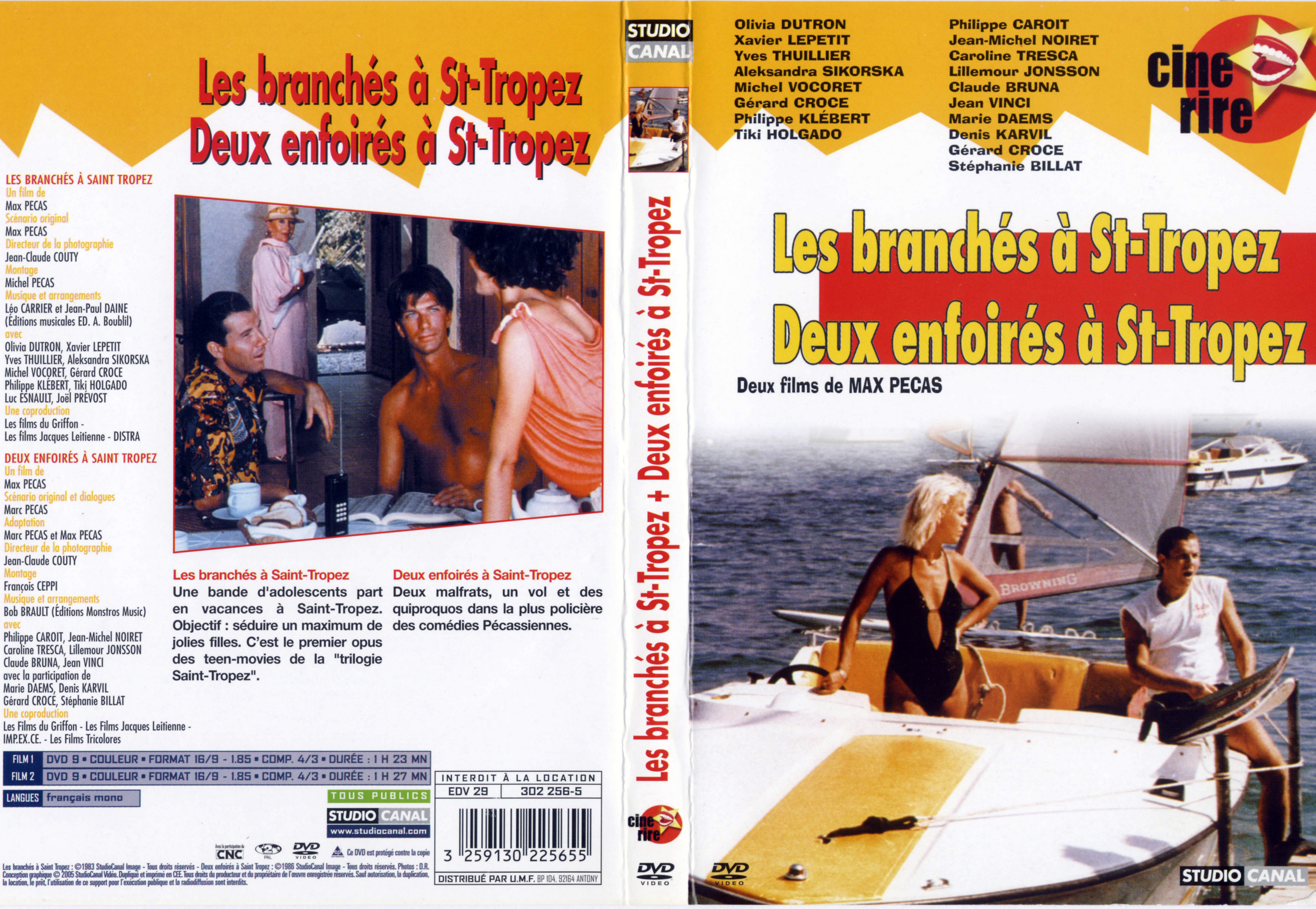 Jaquette DVD Les branchs  St Tropez + Deux enfoirs  St Tropez