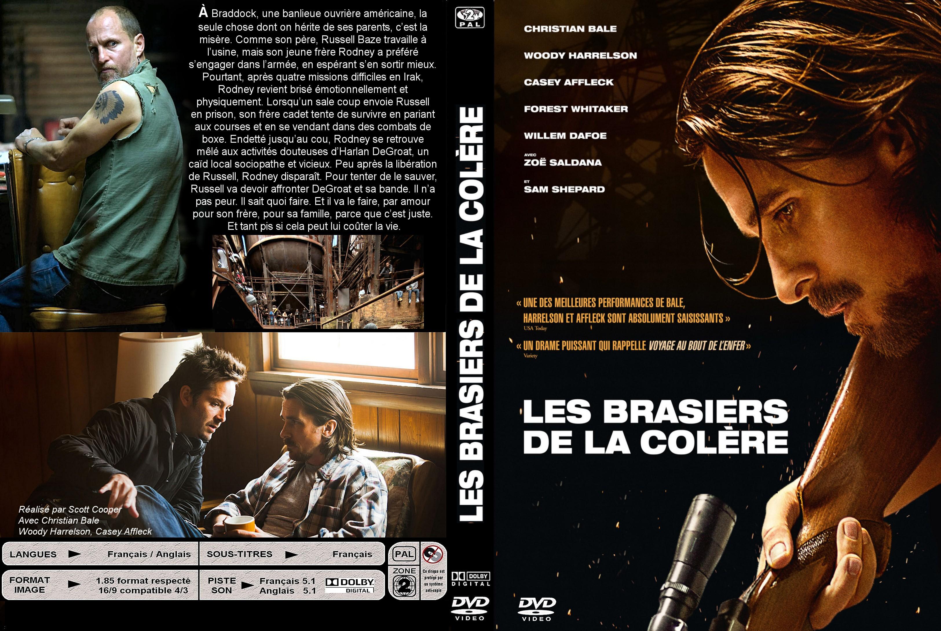 Jaquette DVD Les brasiers de la colre custom