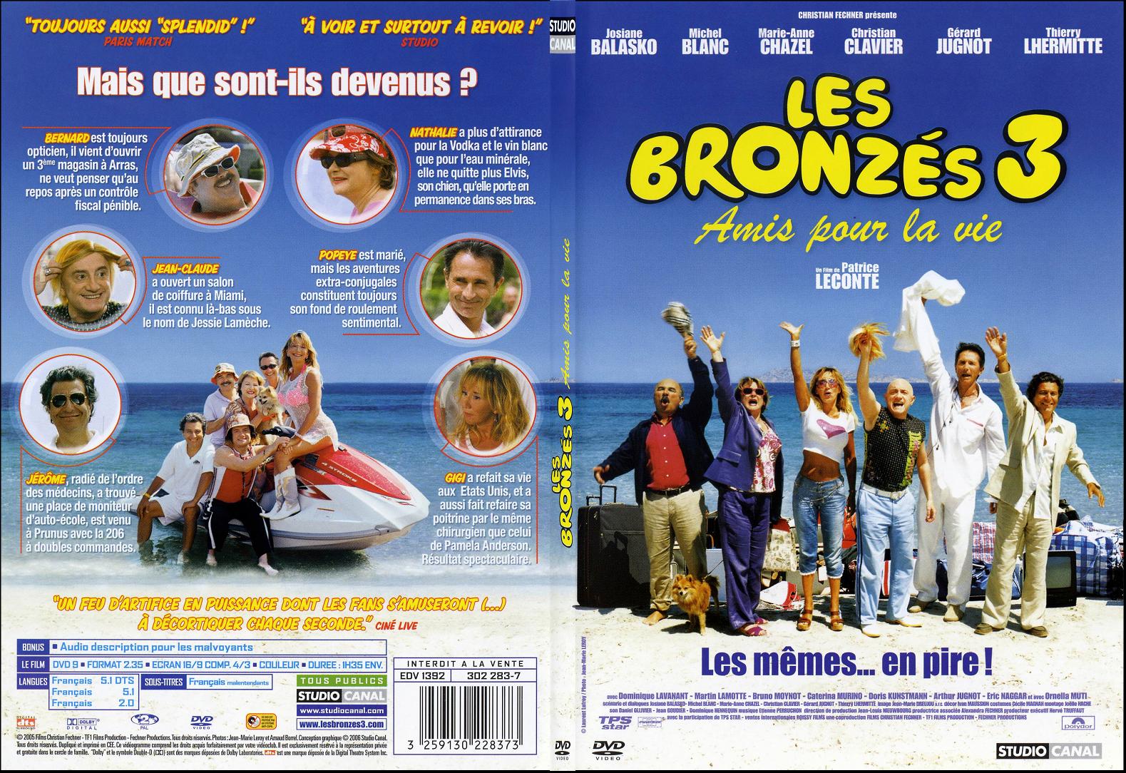 Jaquette DVD Les bronzes 3 - SLIM