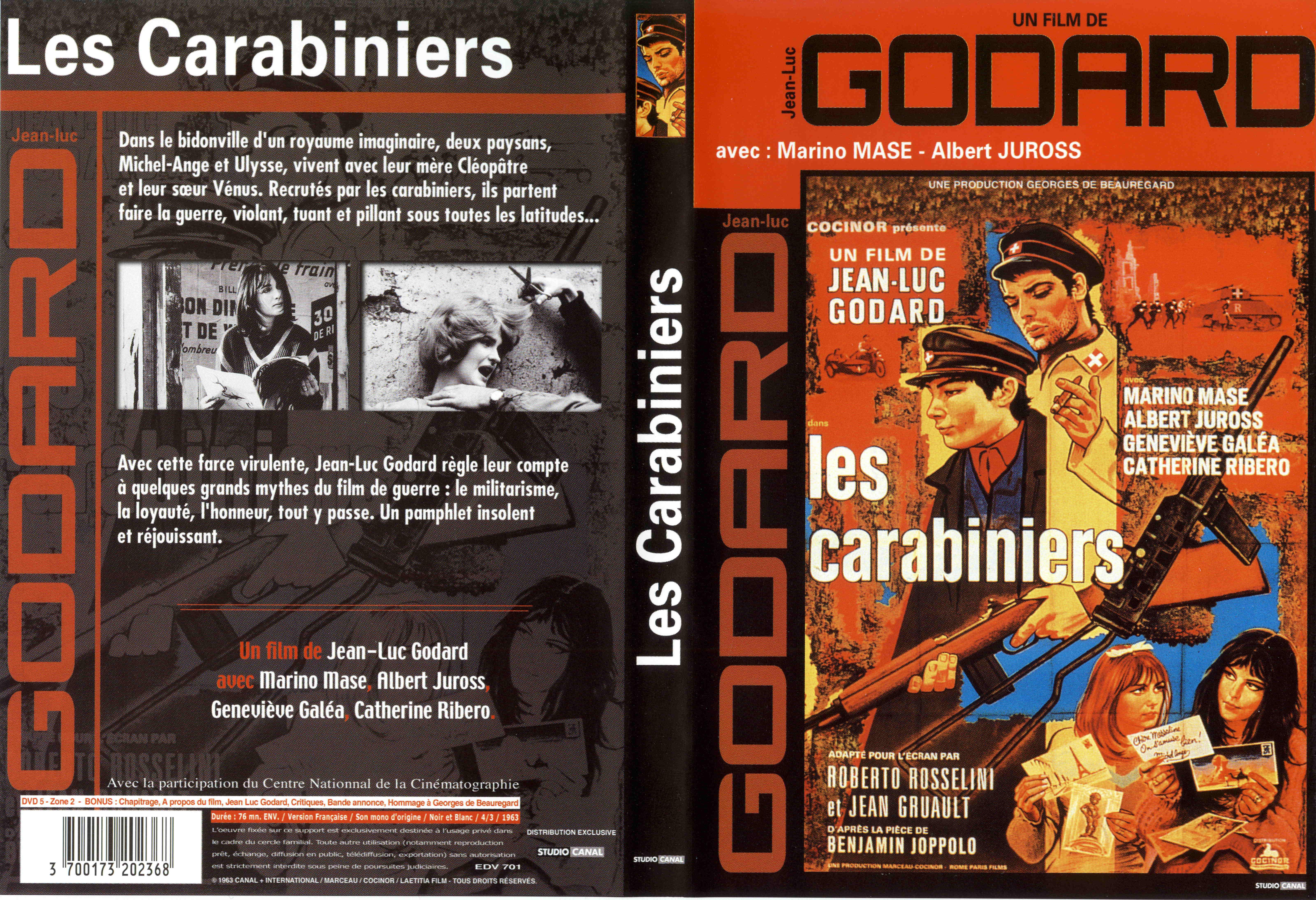 Jaquette DVD Les carabiniers
