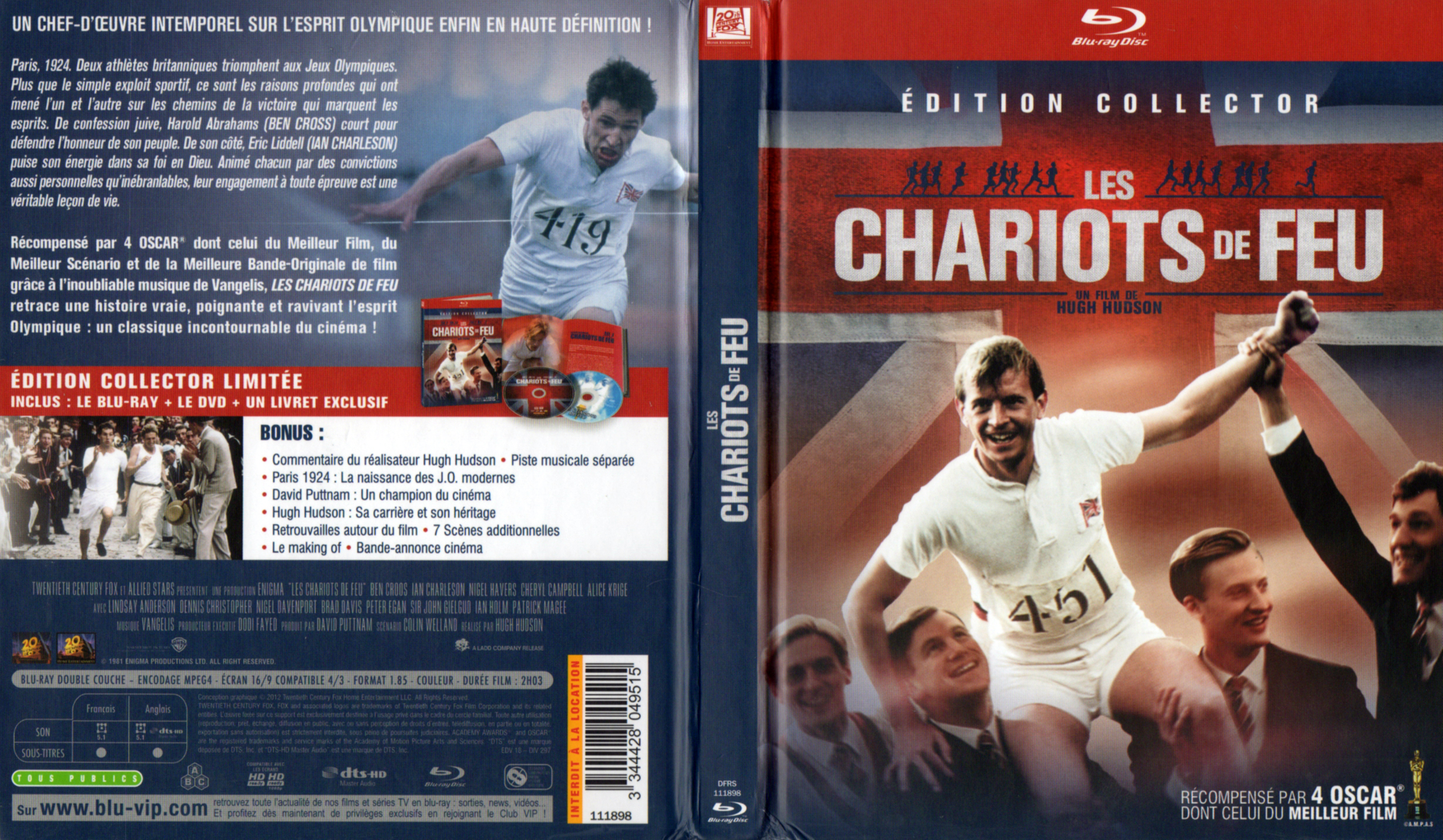 Jaquette DVD Les chariots de feu (BLU-RAY)