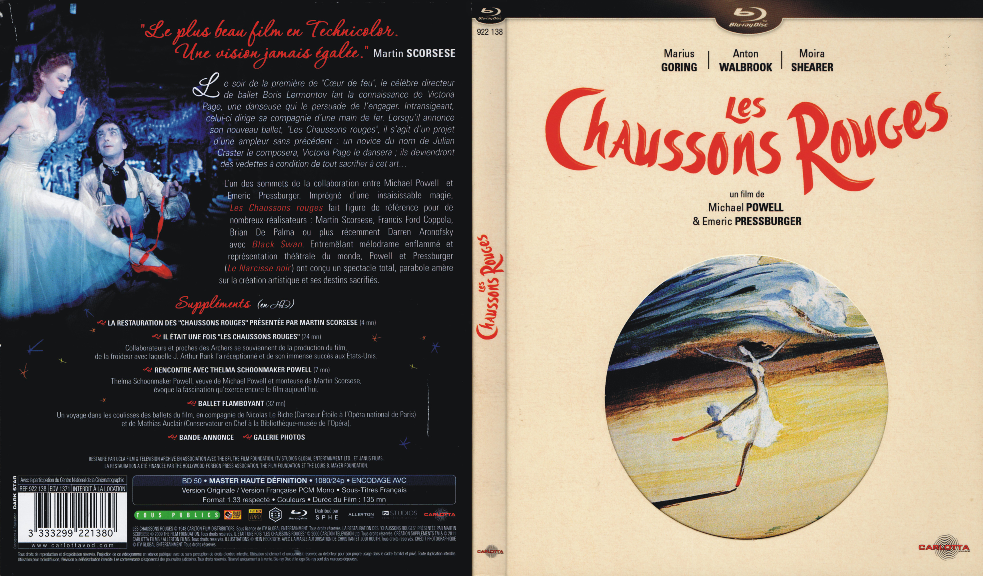Jaquette DVD Les chaussons rouges (BLU-RAY)