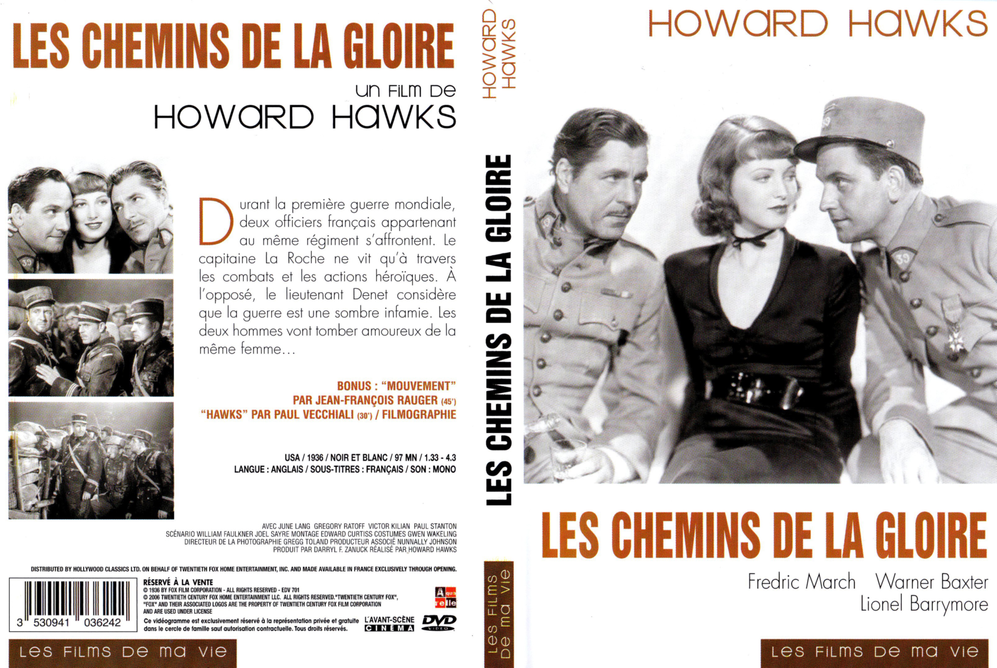 Jaquette DVD Les chemins de la gloire v2