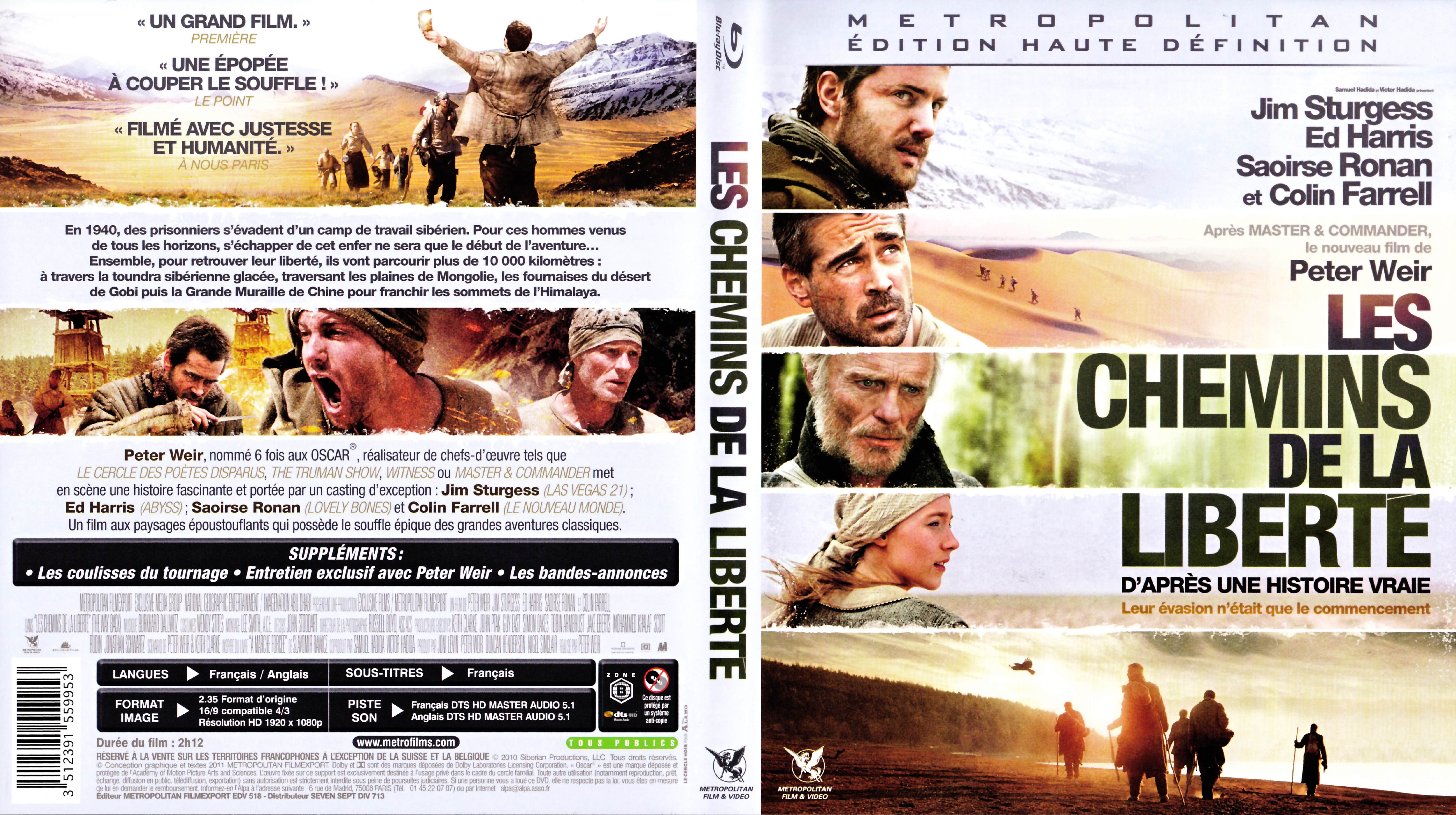 Jaquette DVD Les chemins de la libert (BLU-RAY)