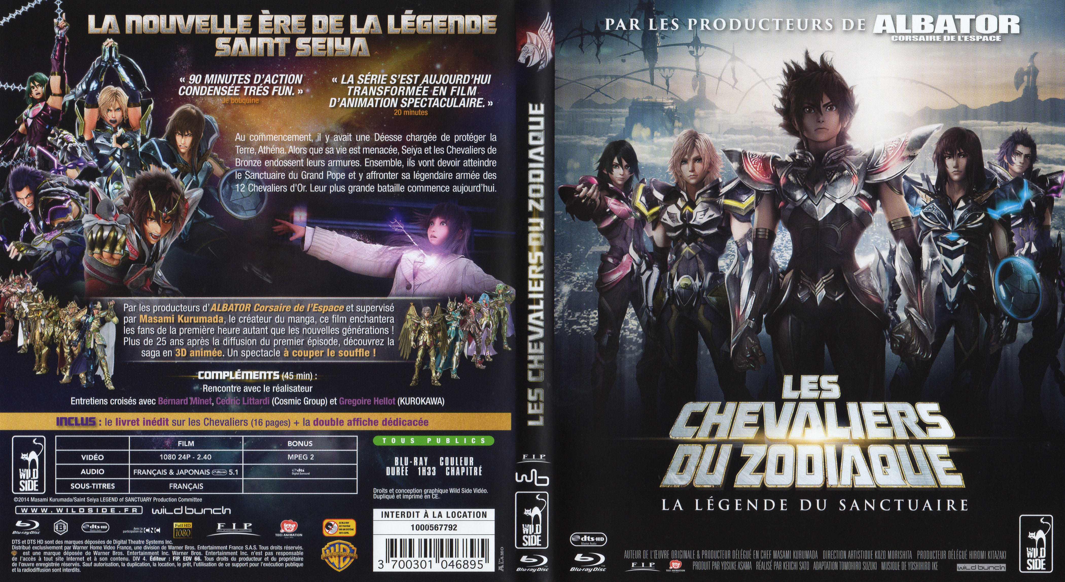 Jaquette DVD Les chevaliers du Zodiaque (BLU-RAY)