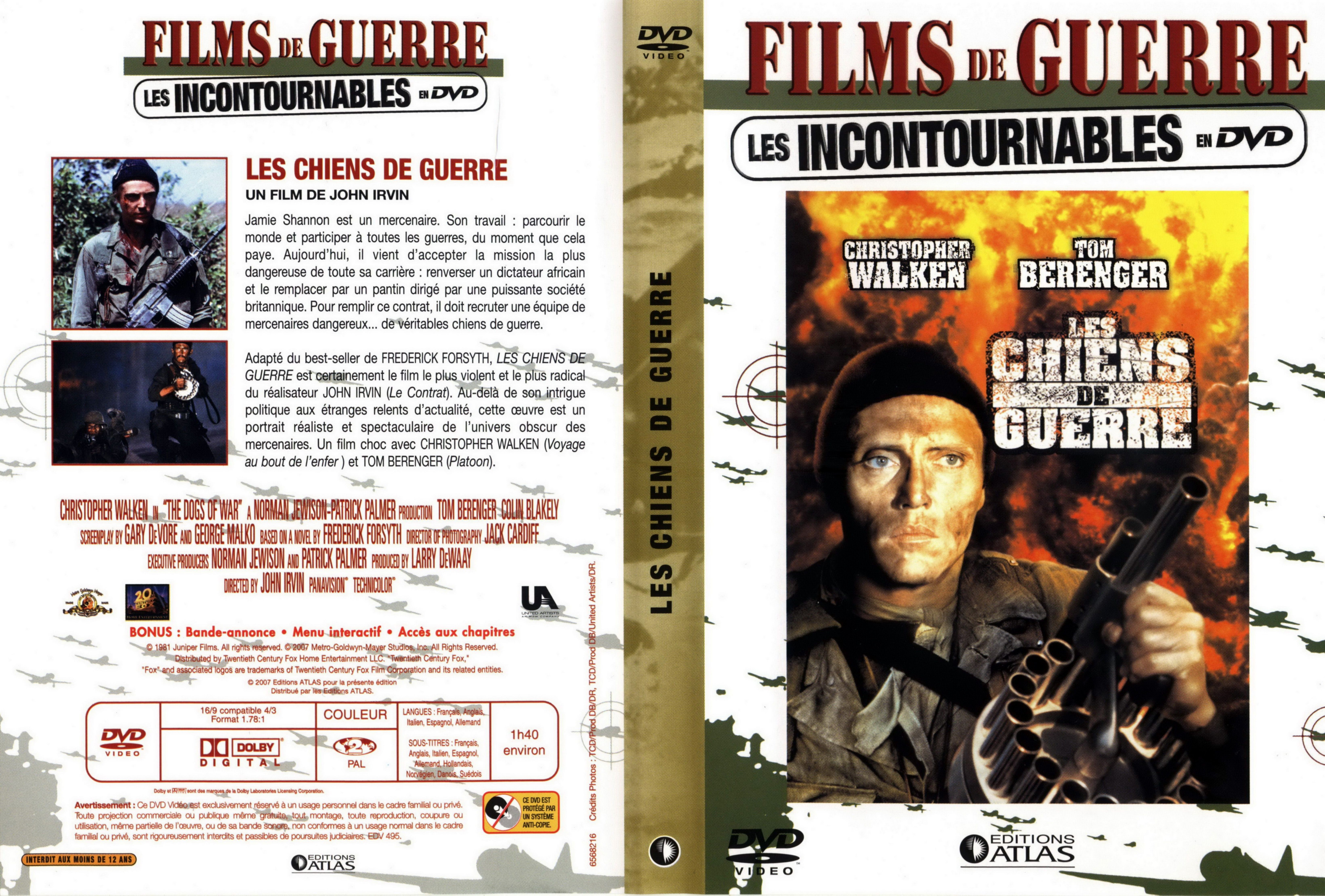 Jaquette DVD Les chiens de guerre v3