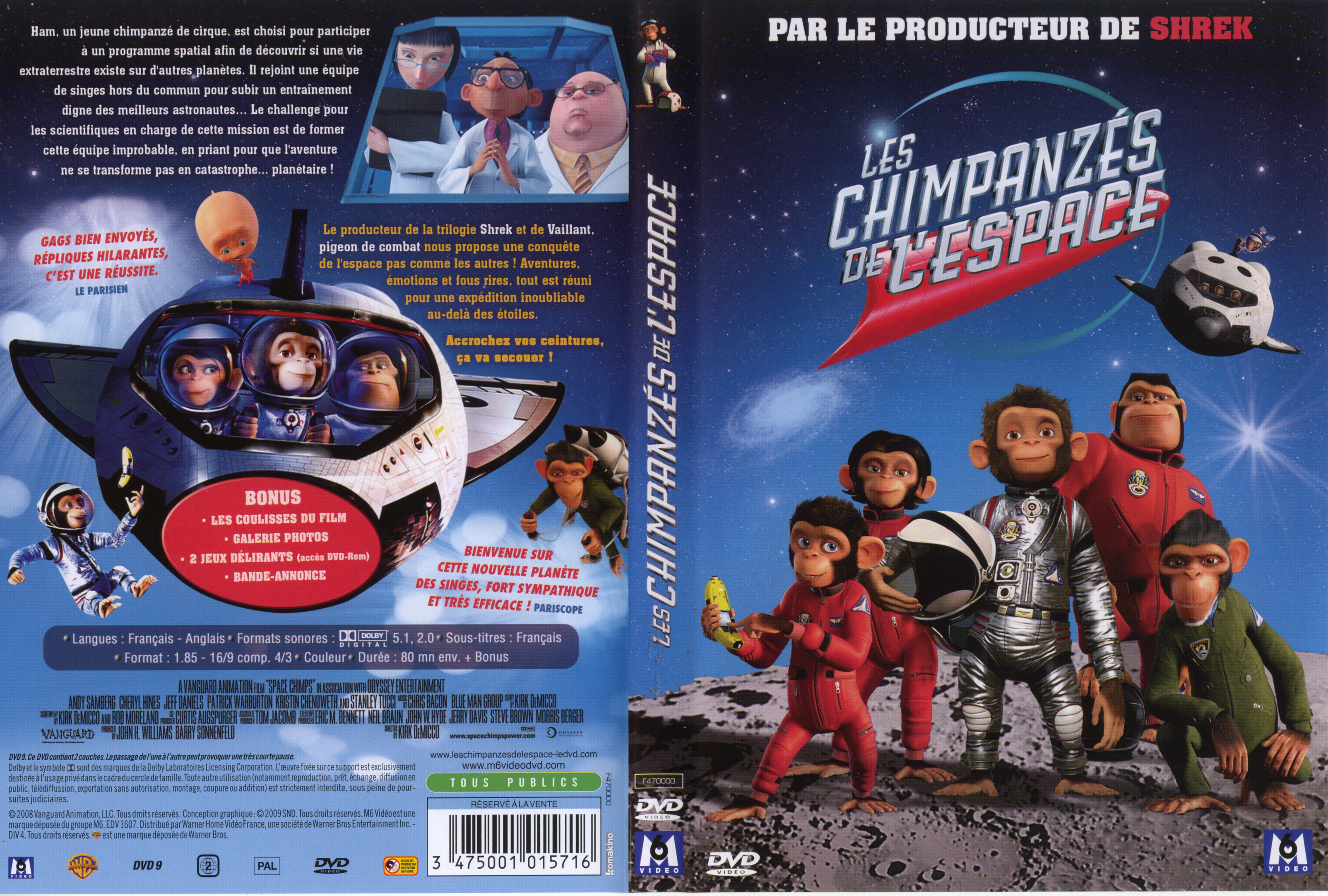 Jaquette DVD Les chimpanzes de l