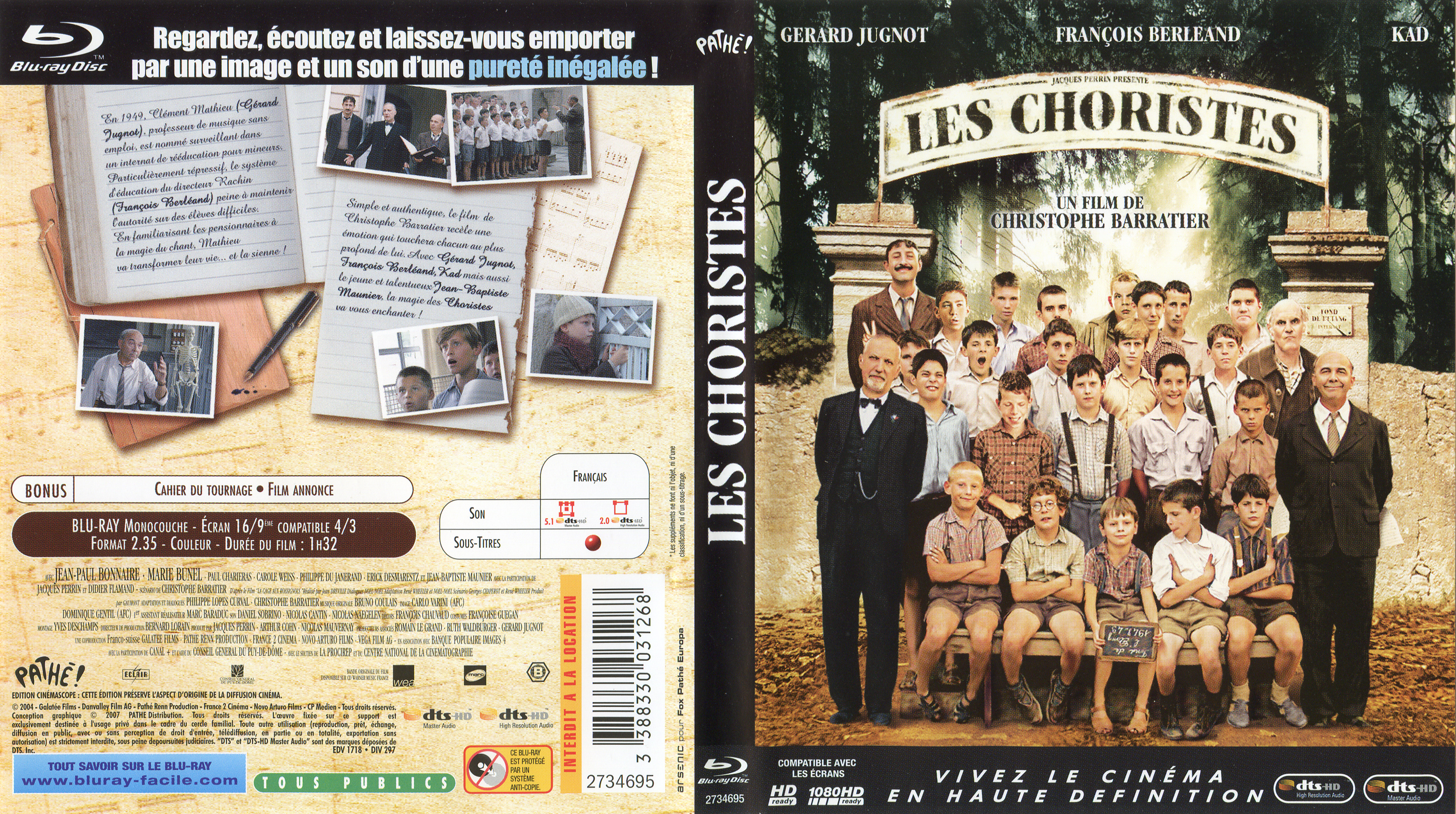 Jaquette DVD Les choristes (BLU-RAY)