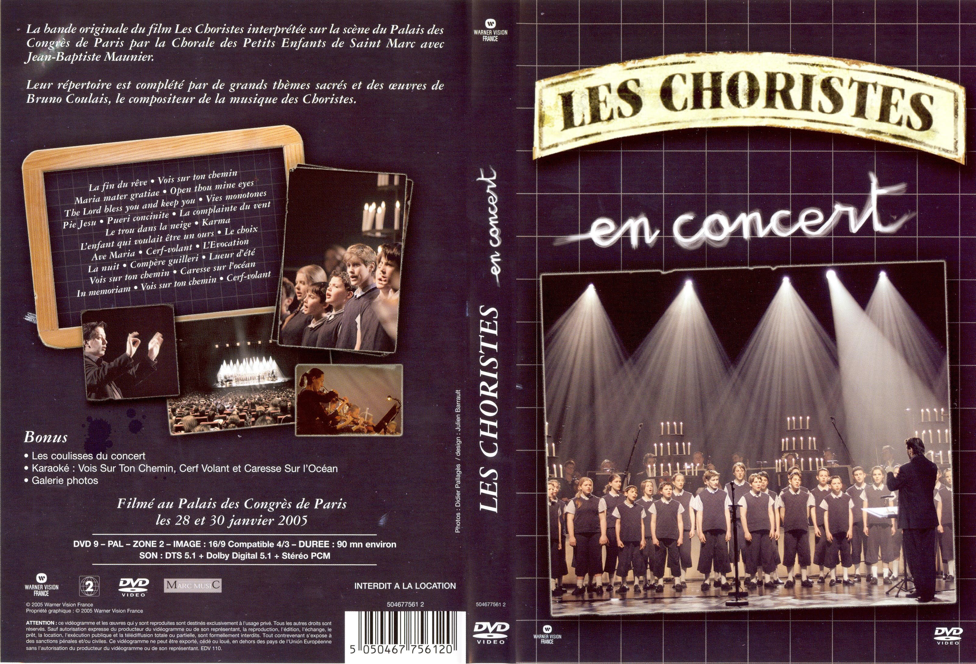 Jaquette DVD Les choristes en concert