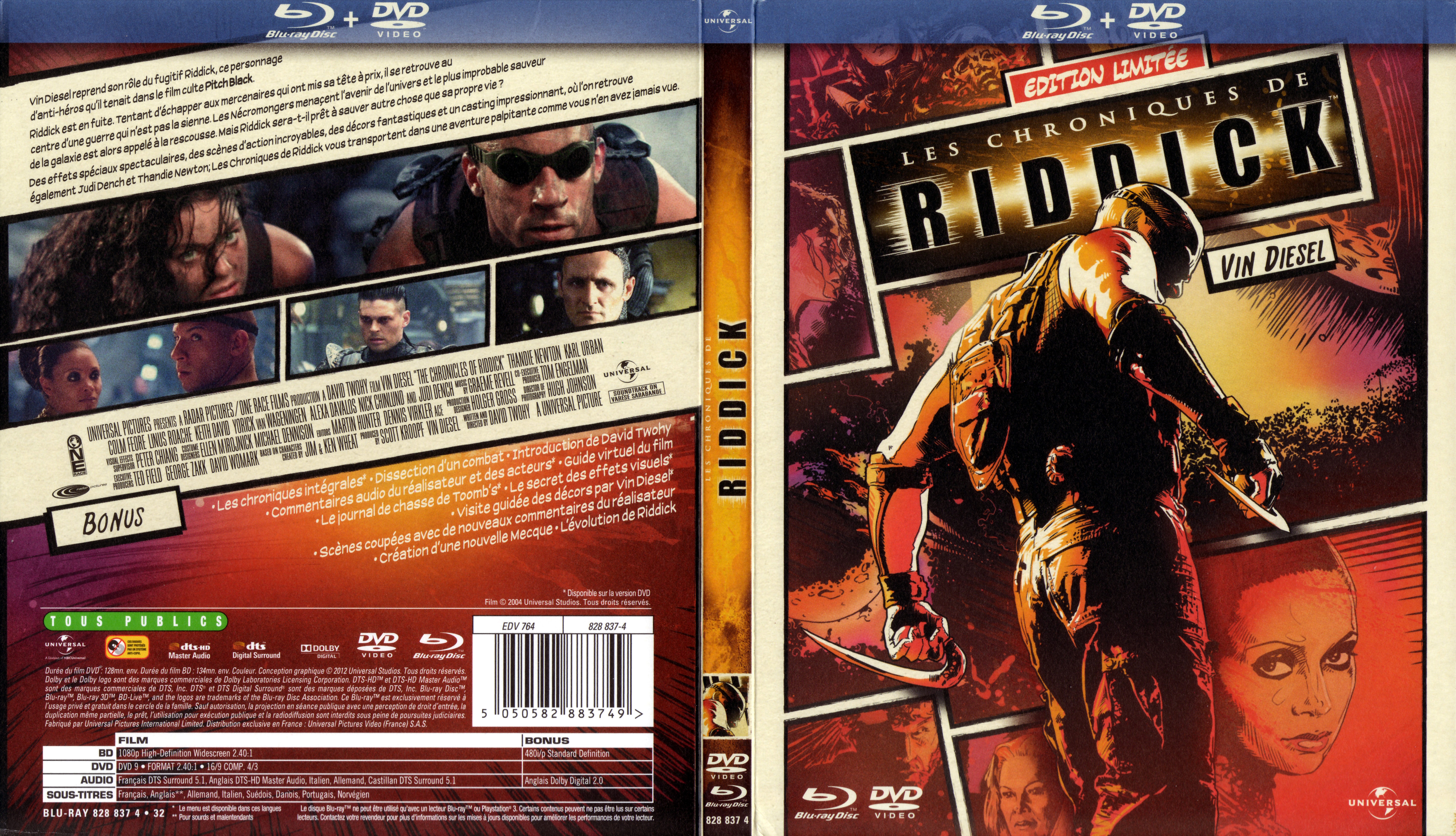 Jaquette DVD Les chroniques de Riddick (BLU-RAY) v2