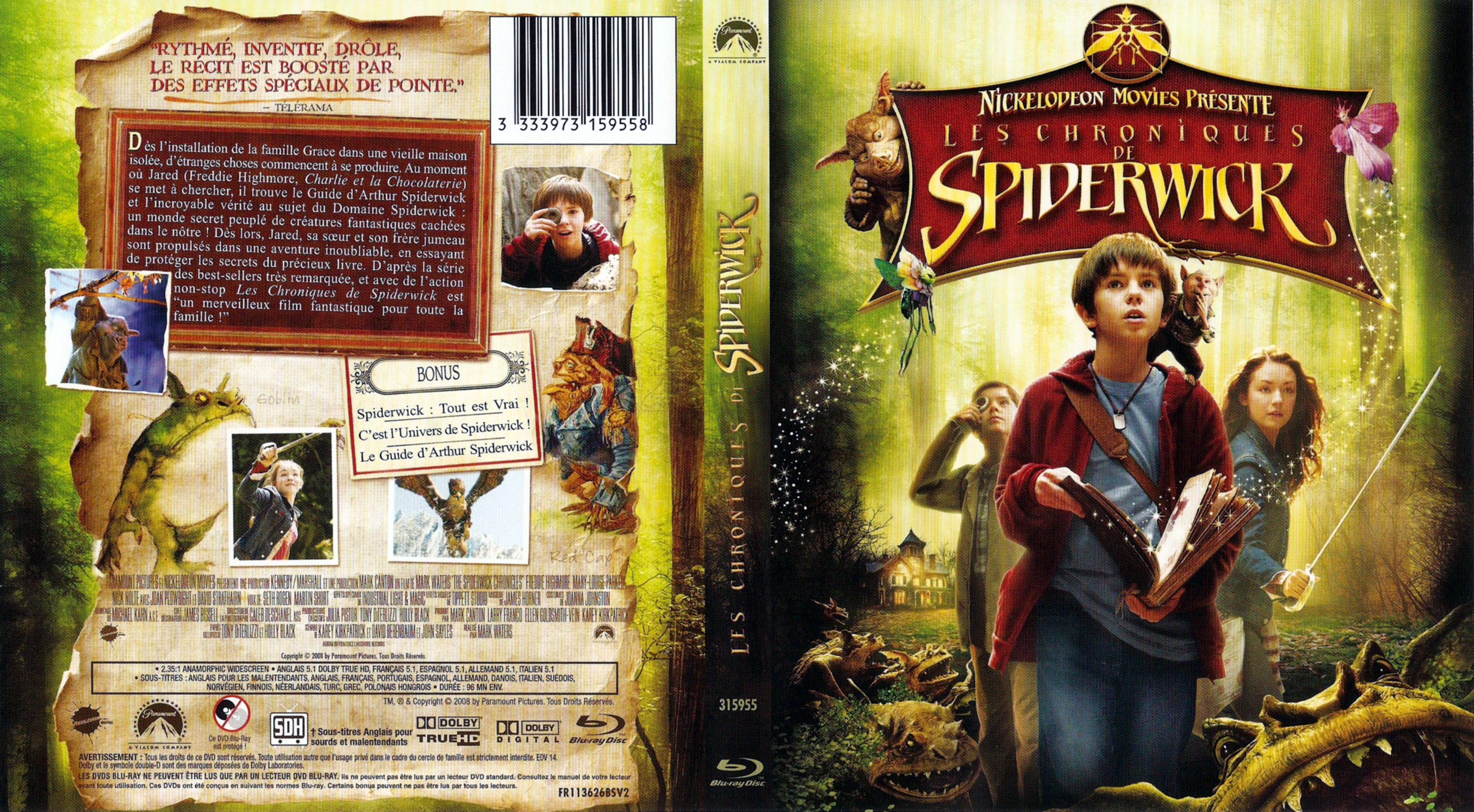 Jaquette DVD Les chroniques de Spiderwick (BLU-RAY)