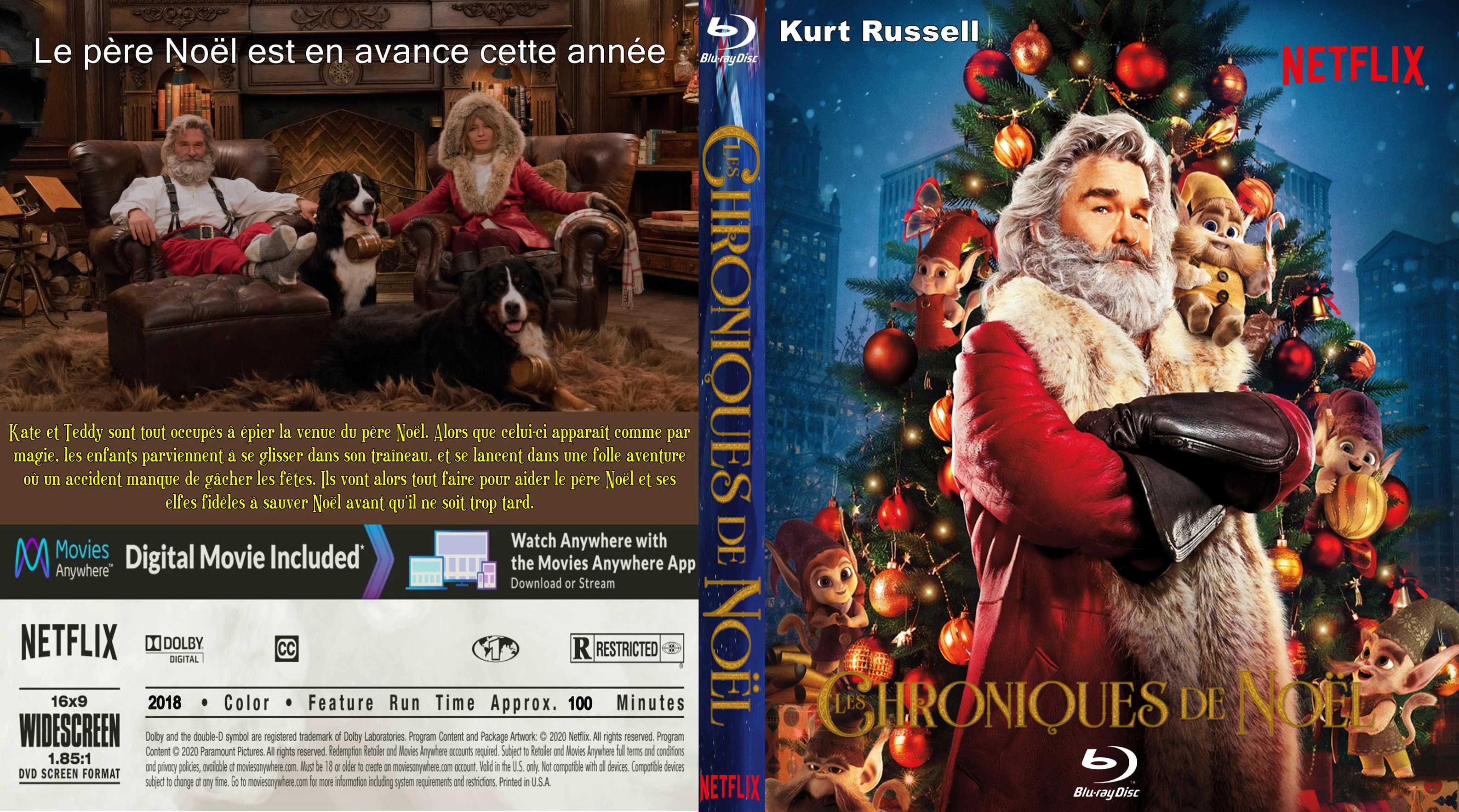 Jaquette DVD Les chroniques de noel custom (BLU-RAY)