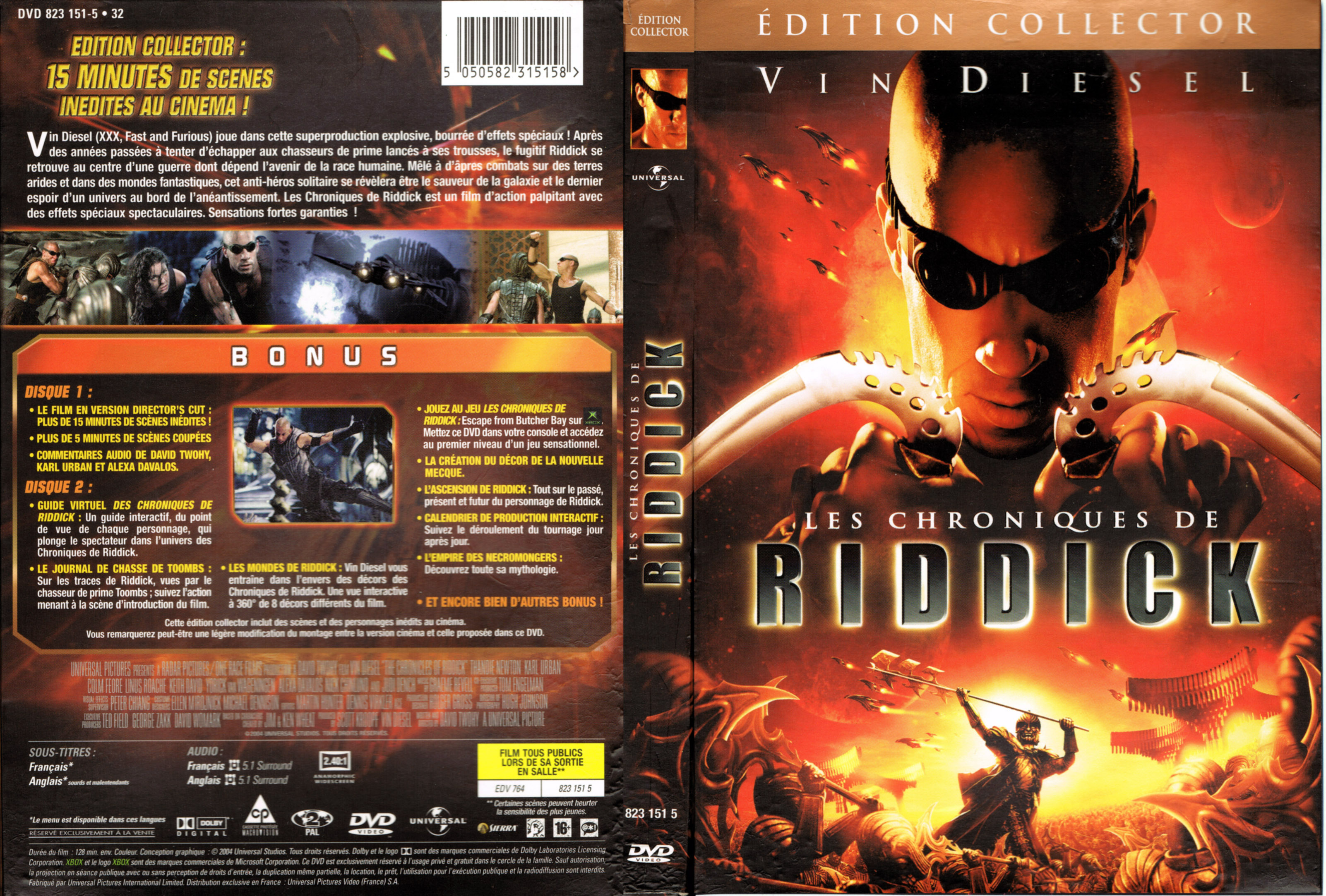 Jaquette DVD Les chroniques de riddick v2