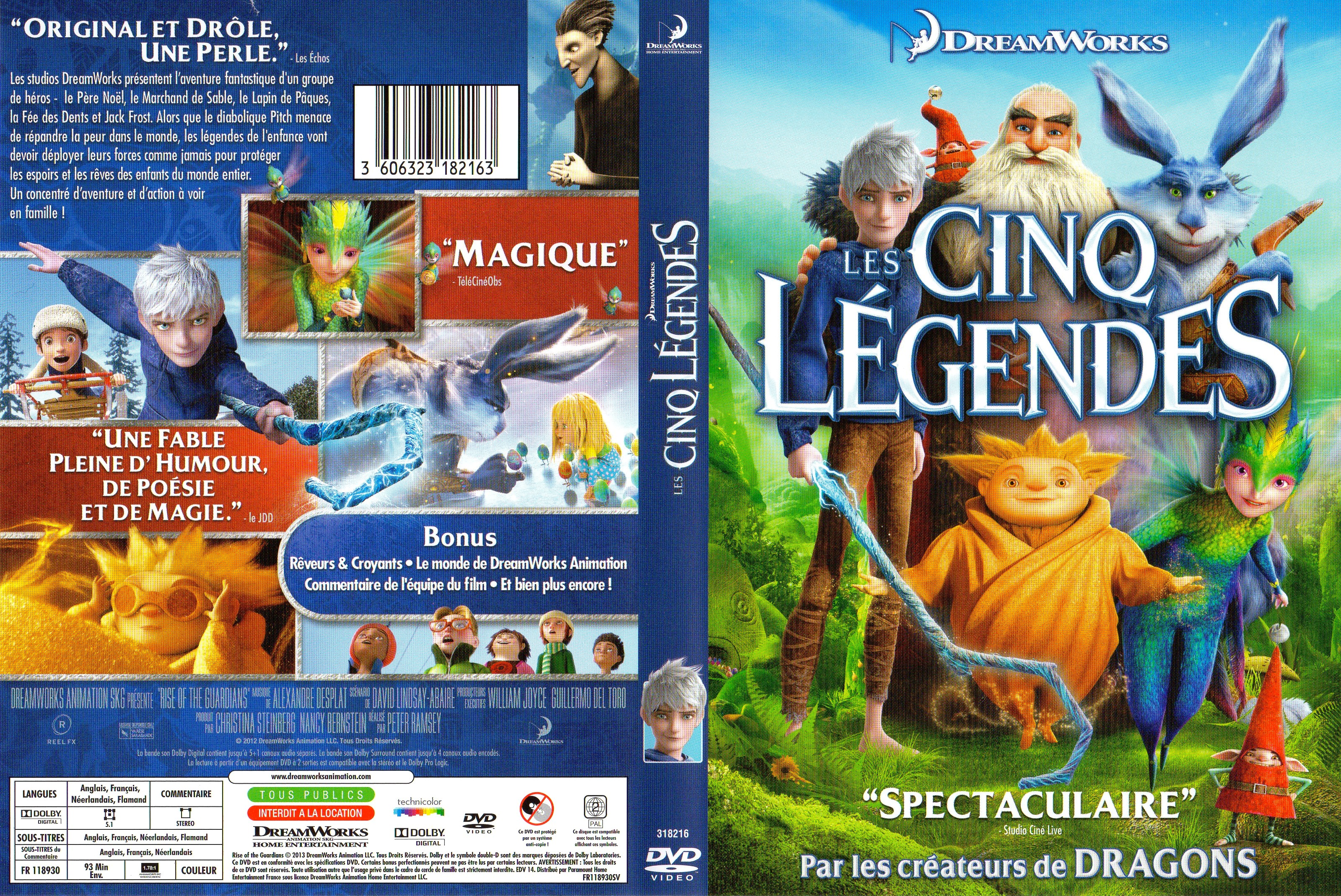Jaquette DVD Les cinq legendes