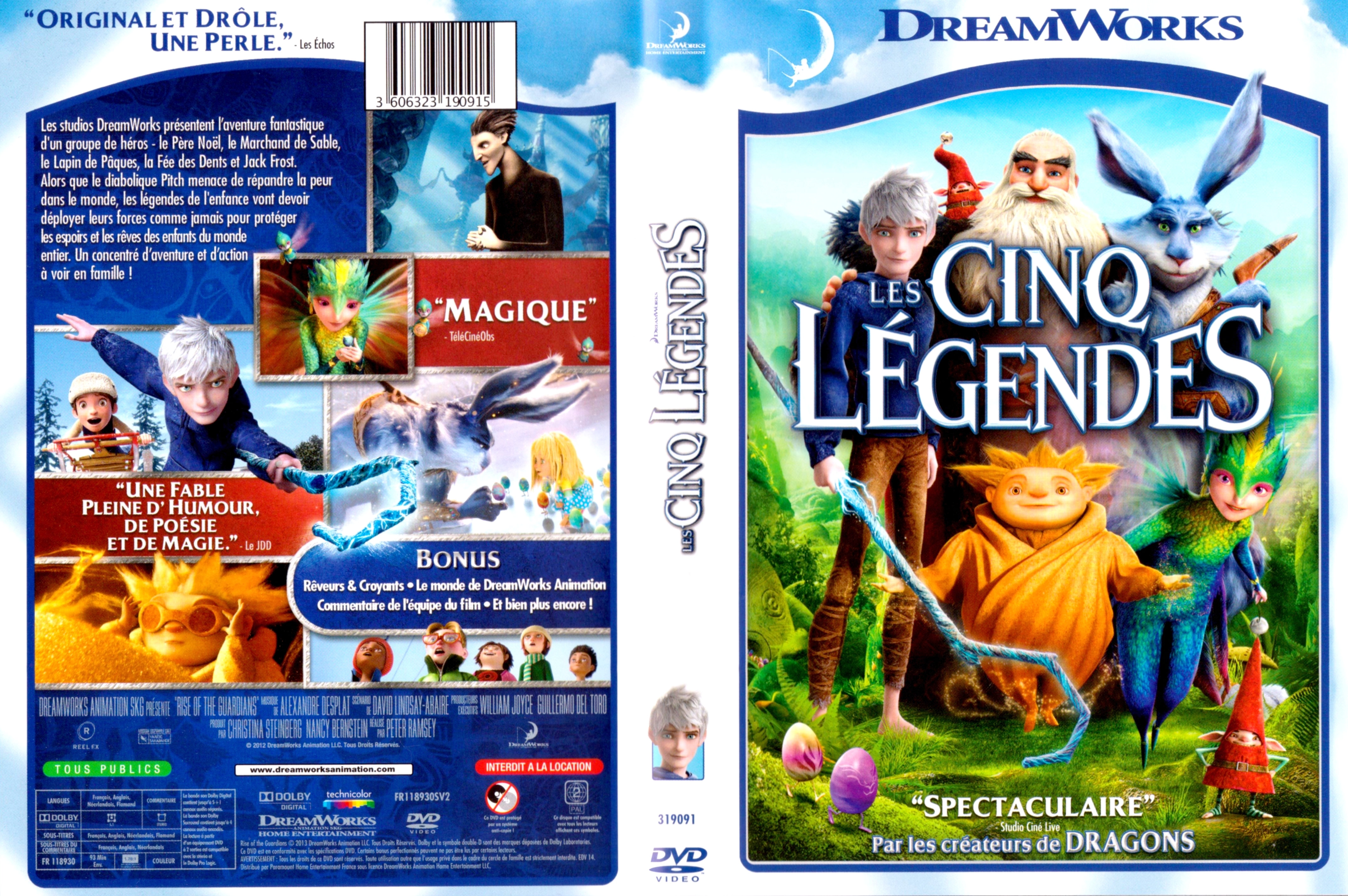 Jaquette DVD Les cinq lgendes v2