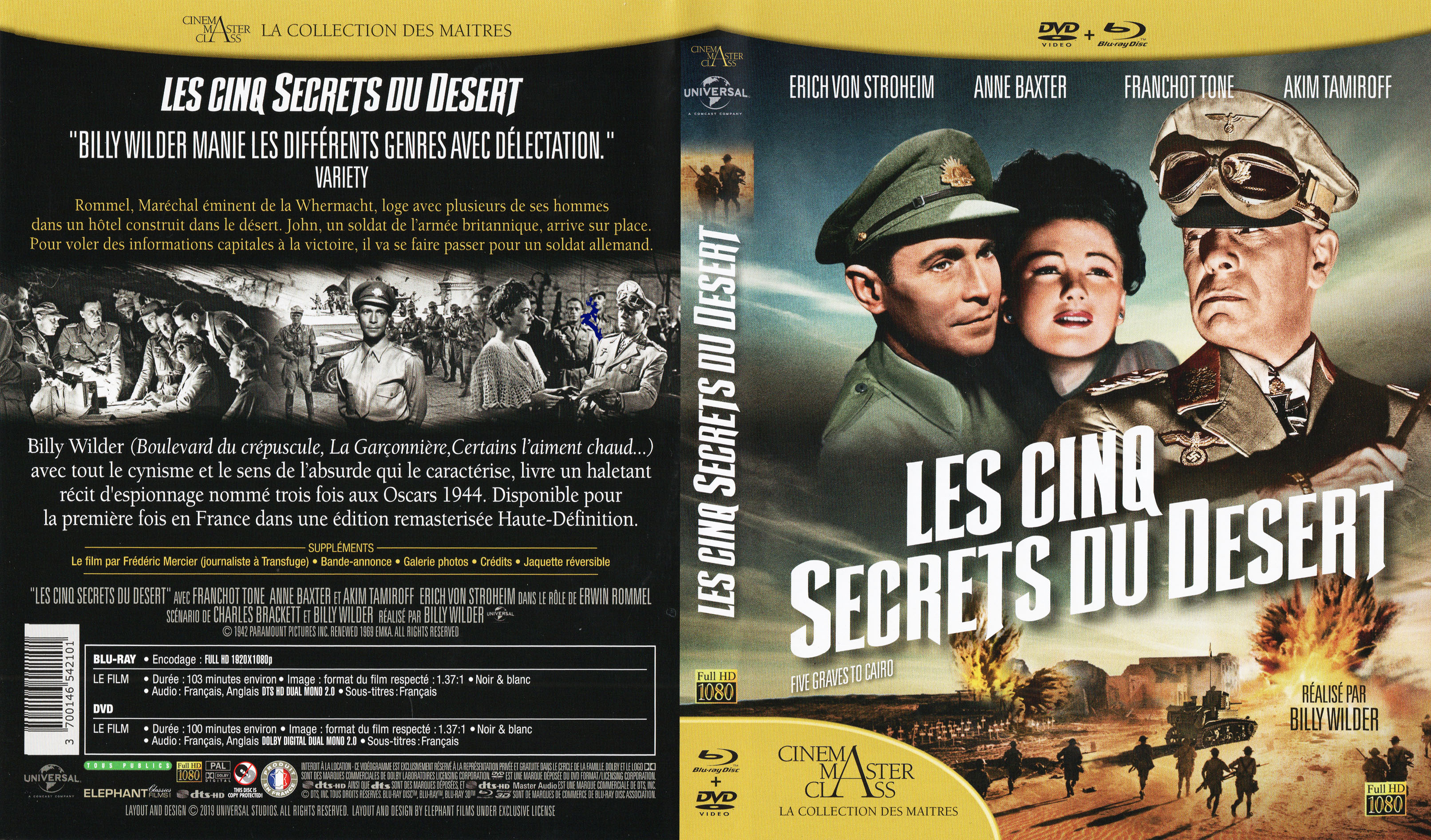 Jaquette DVD Les cinq secrets du desert (BLU-RAY)