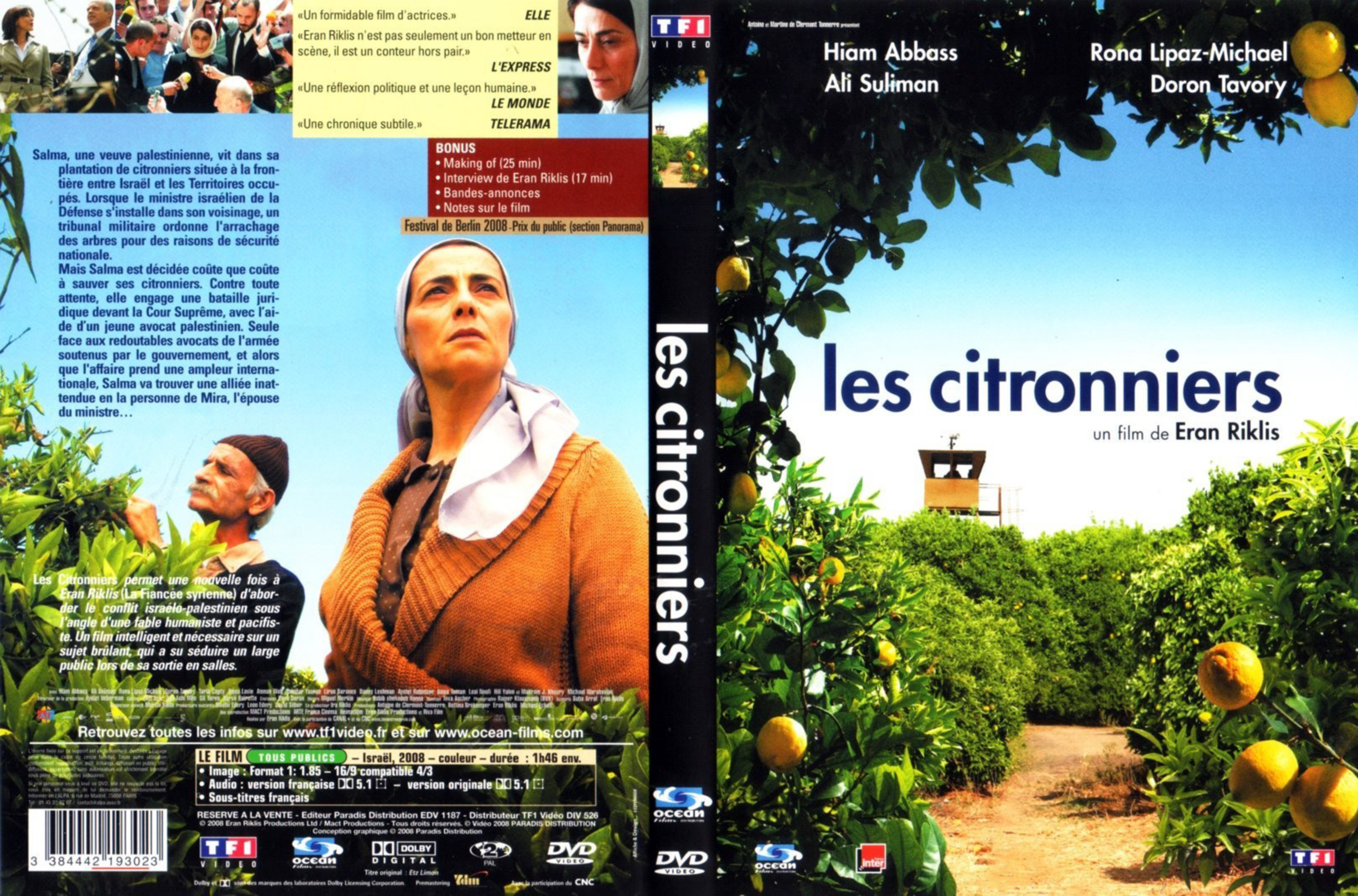 Jaquette DVD Les citronniers