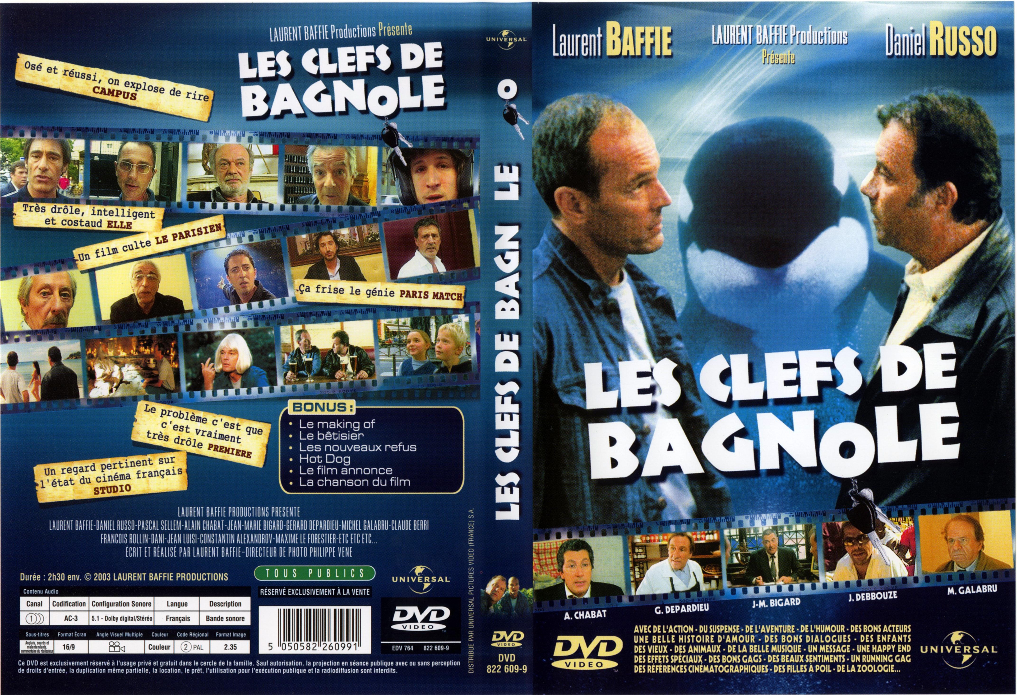 Jaquette DVD Les clefs de bagnole