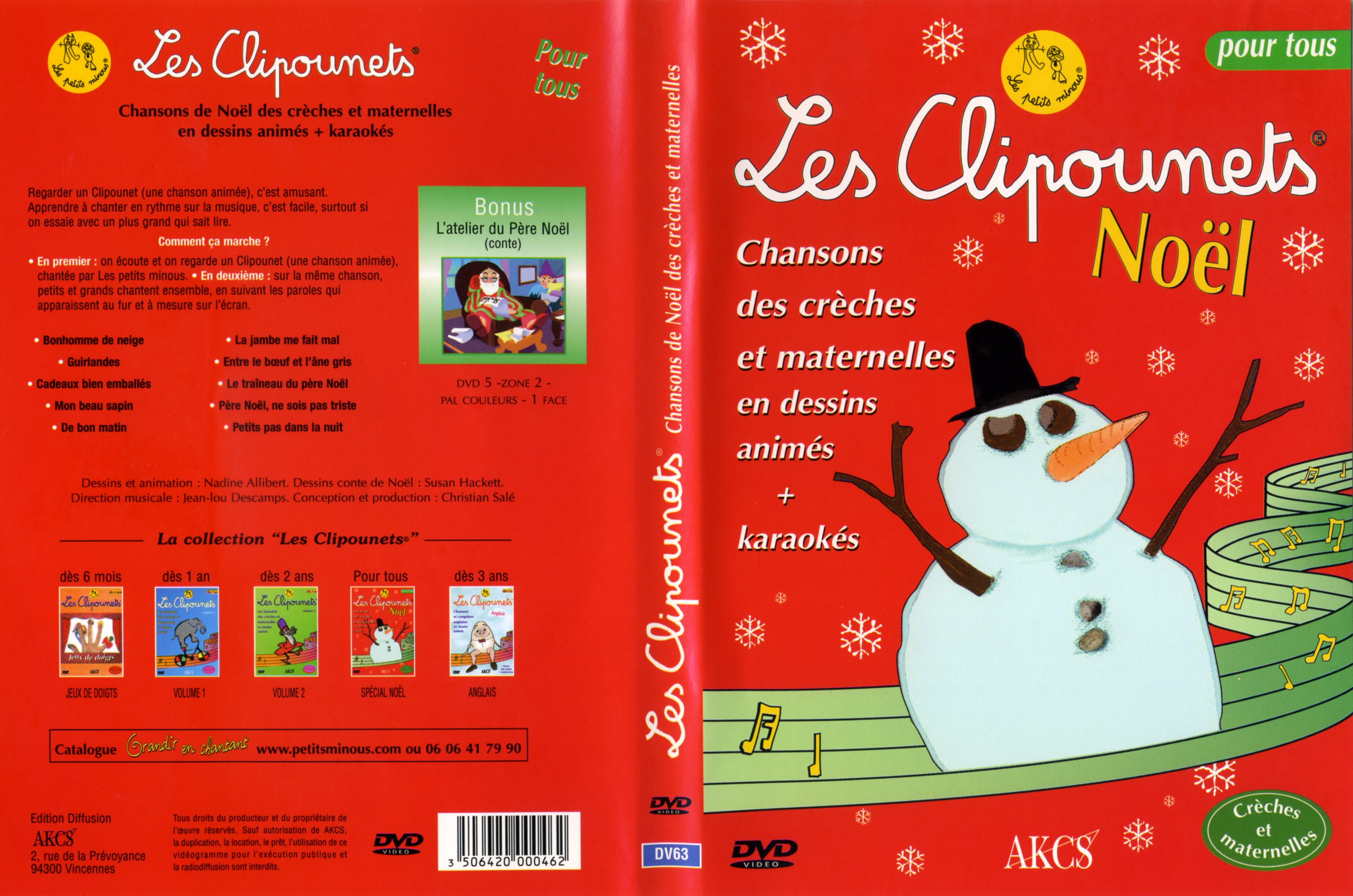 Jaquette DVD Les clipounets - Noel - SLIM