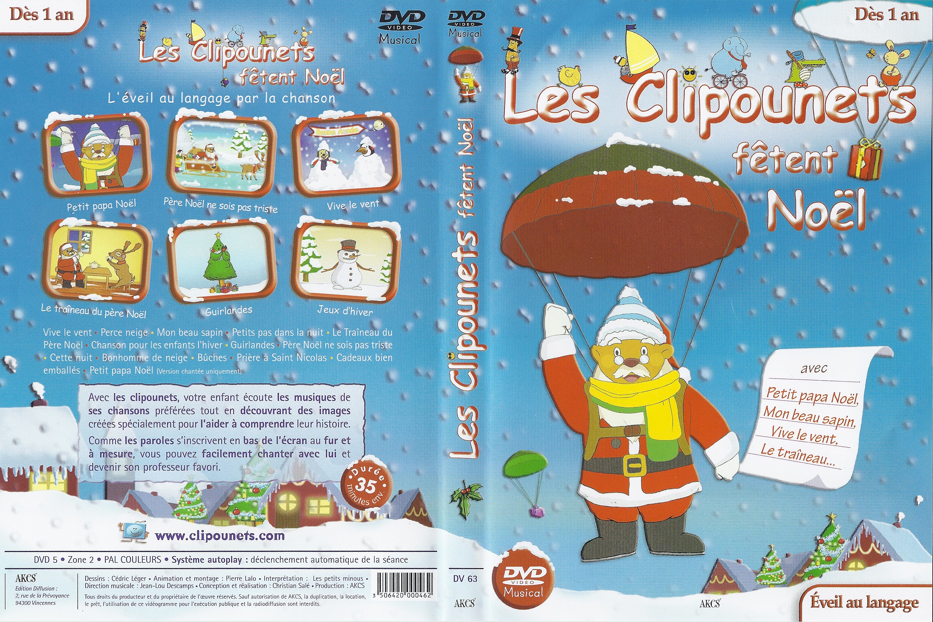 Jaquette DVD Les clipounets ftent Noel