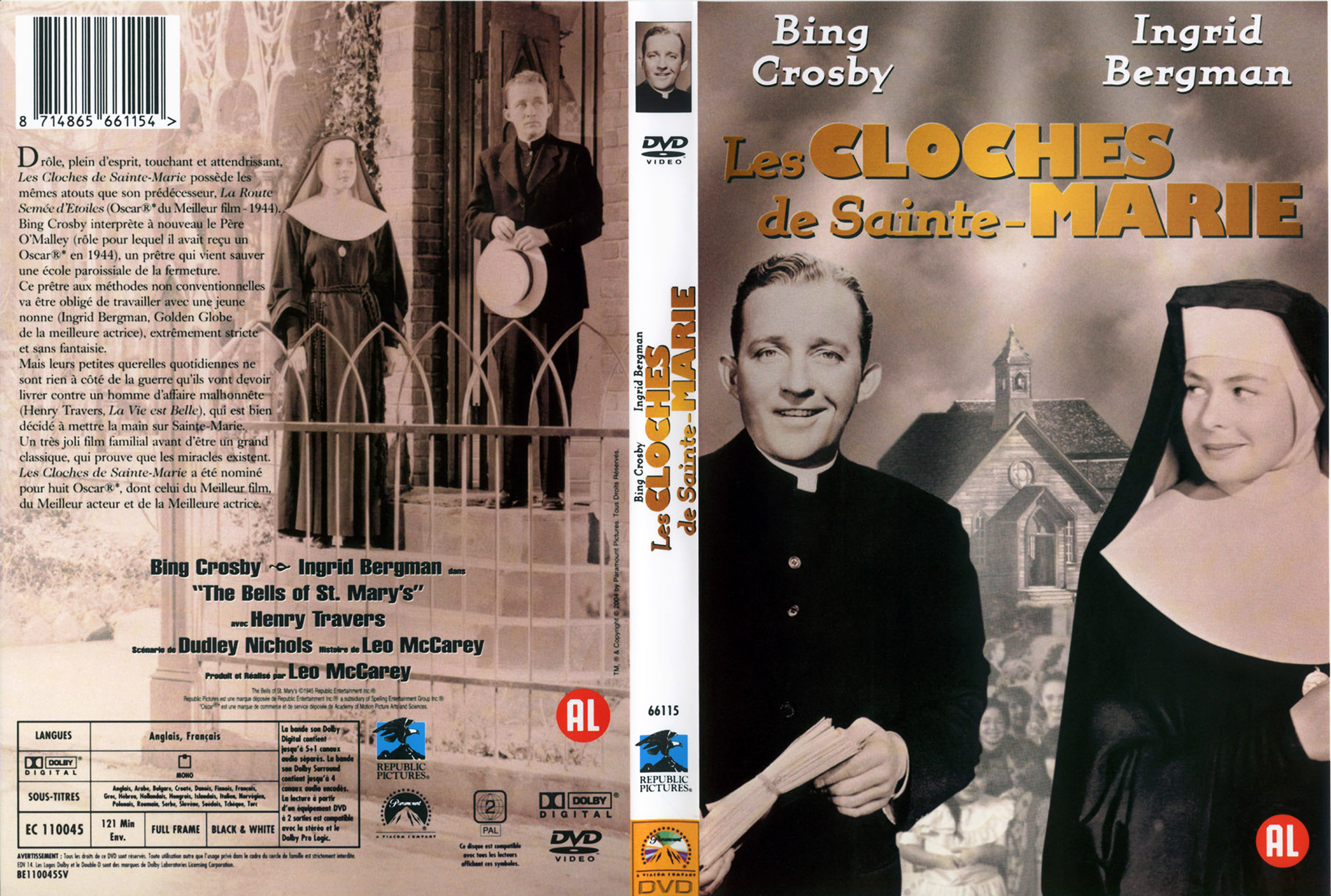 Jaquette DVD Les cloches de Sainte-Marie