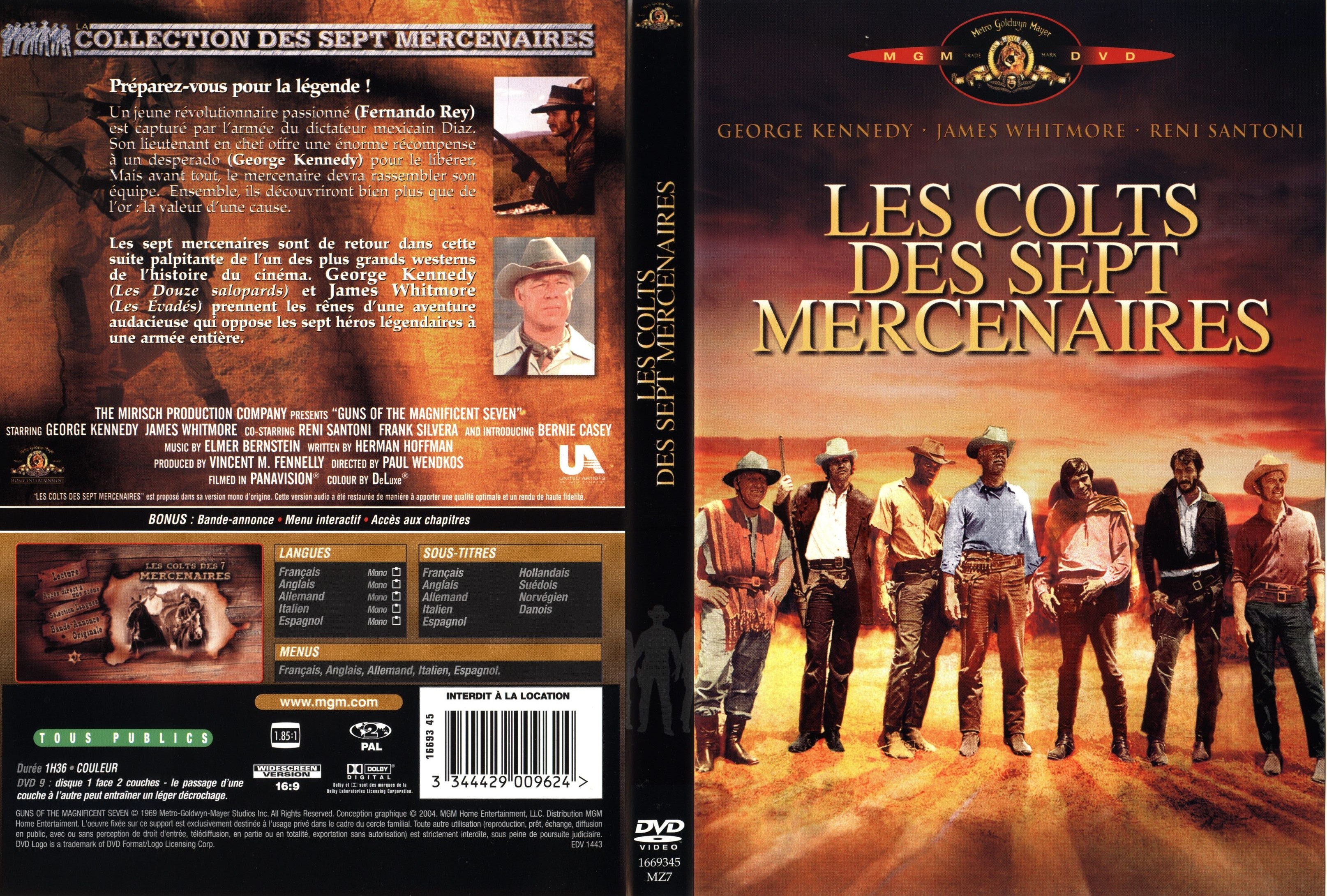 Jaquette DVD Les colts des sept mercenaires