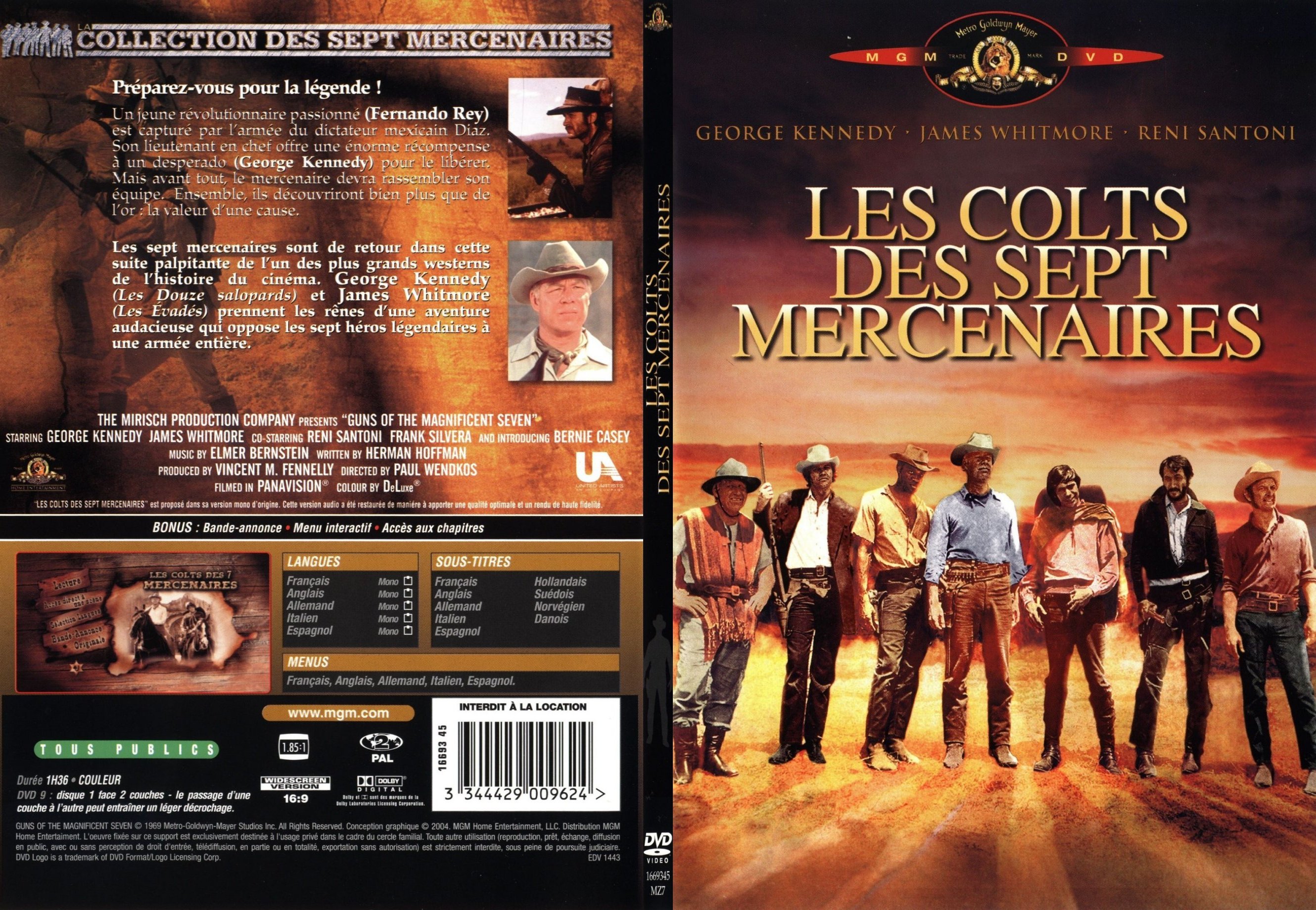 Jaquette DVD Les colts des sept mercenaires - SLIM