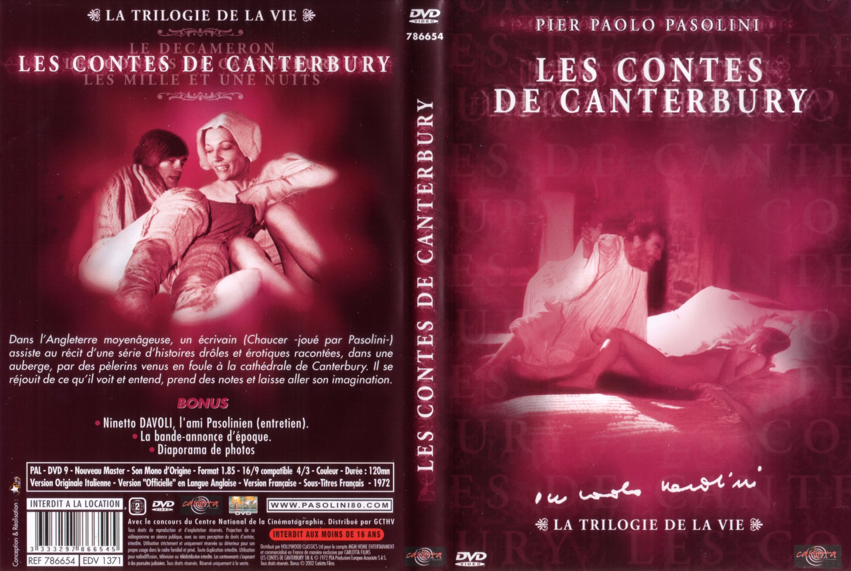 Jaquette DVD Les contes de Canterbury