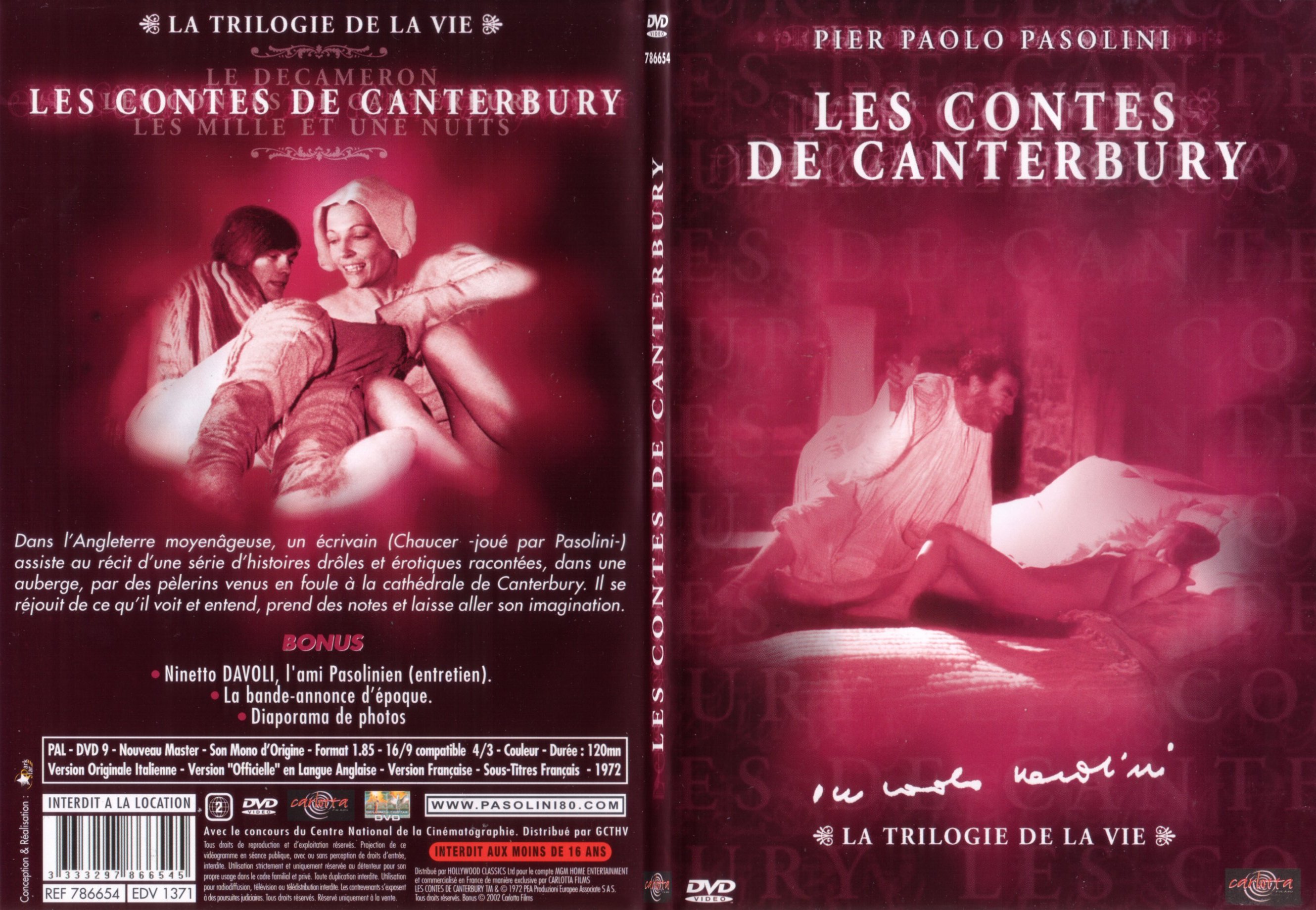 Jaquette DVD Les contes de Canterbury - SLIM