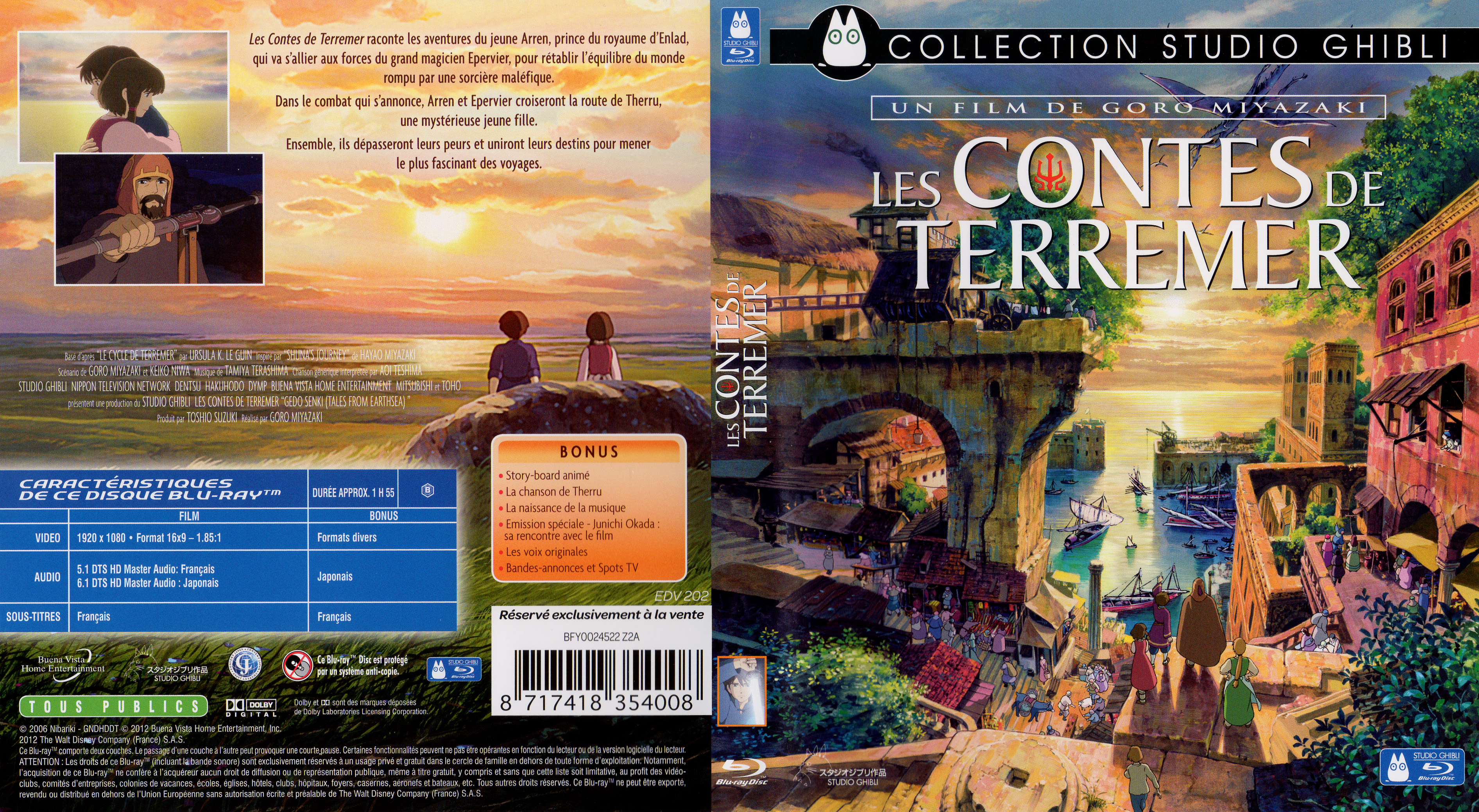 Jaquette DVD Les contes de Terremer (BLU-RAY)