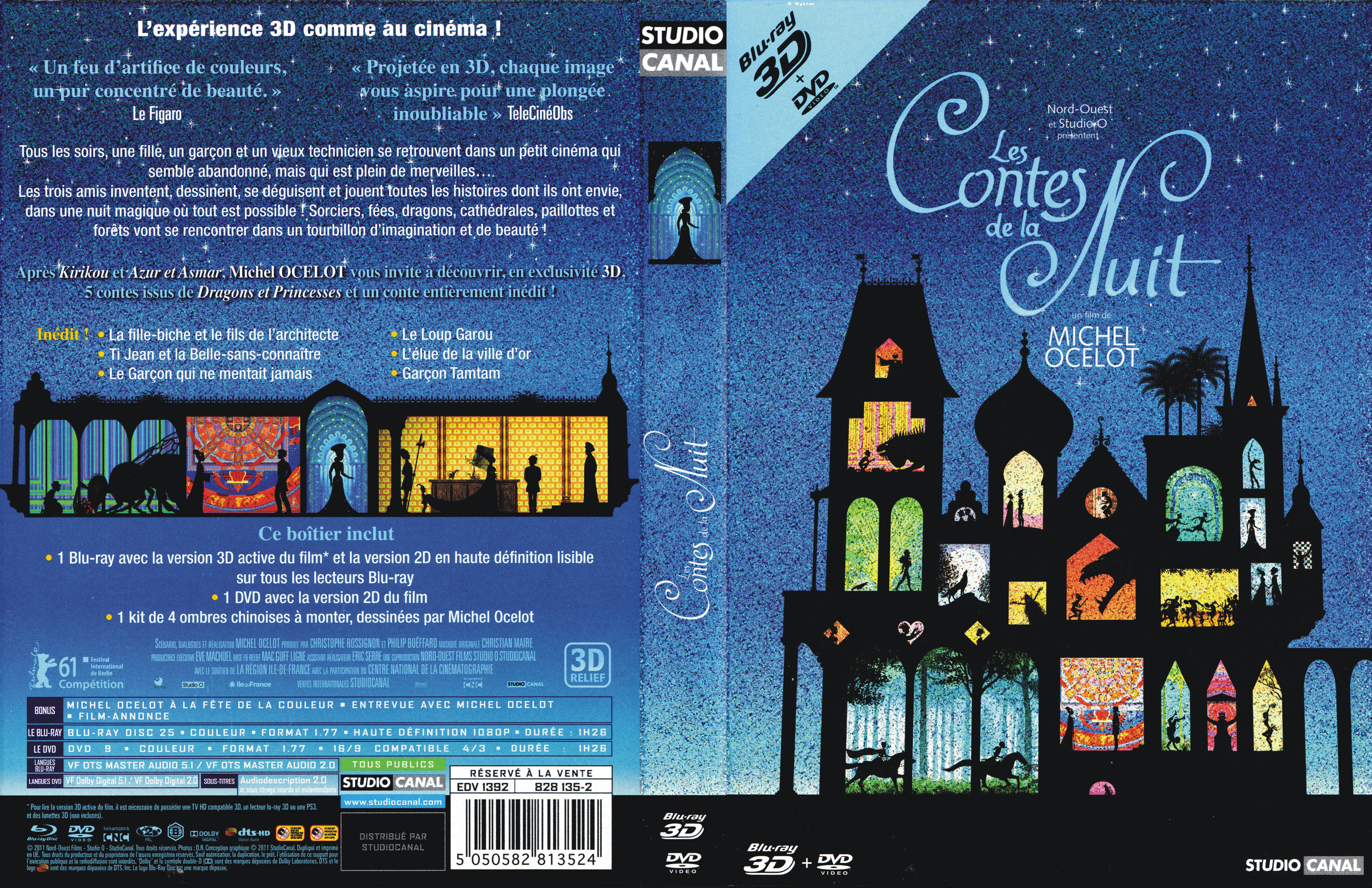 Jaquette DVD Les contes de la nuit 3D (BLU-RAY)
