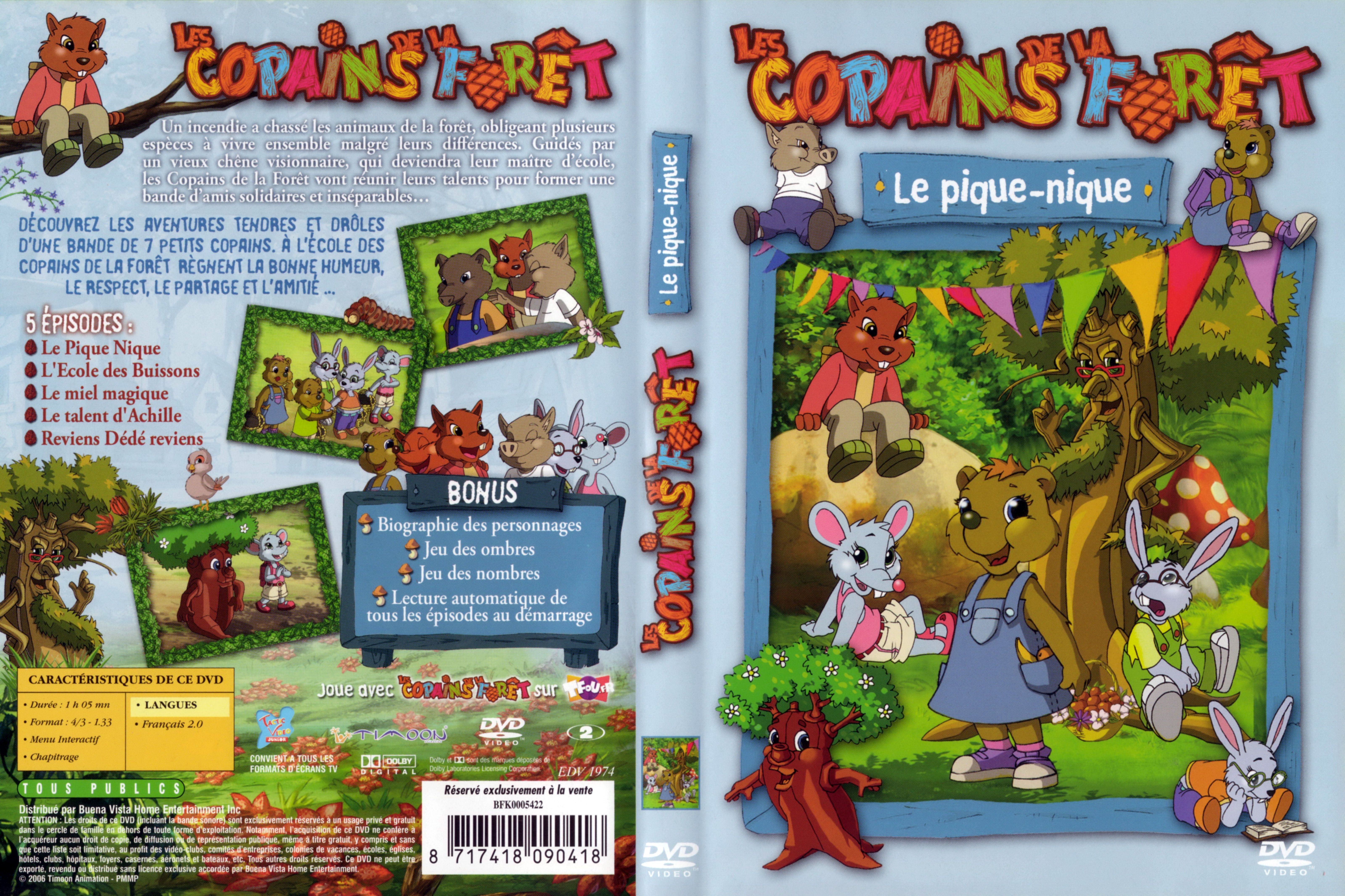 Jaquette DVD Les copains de la fort - Le pique-nique