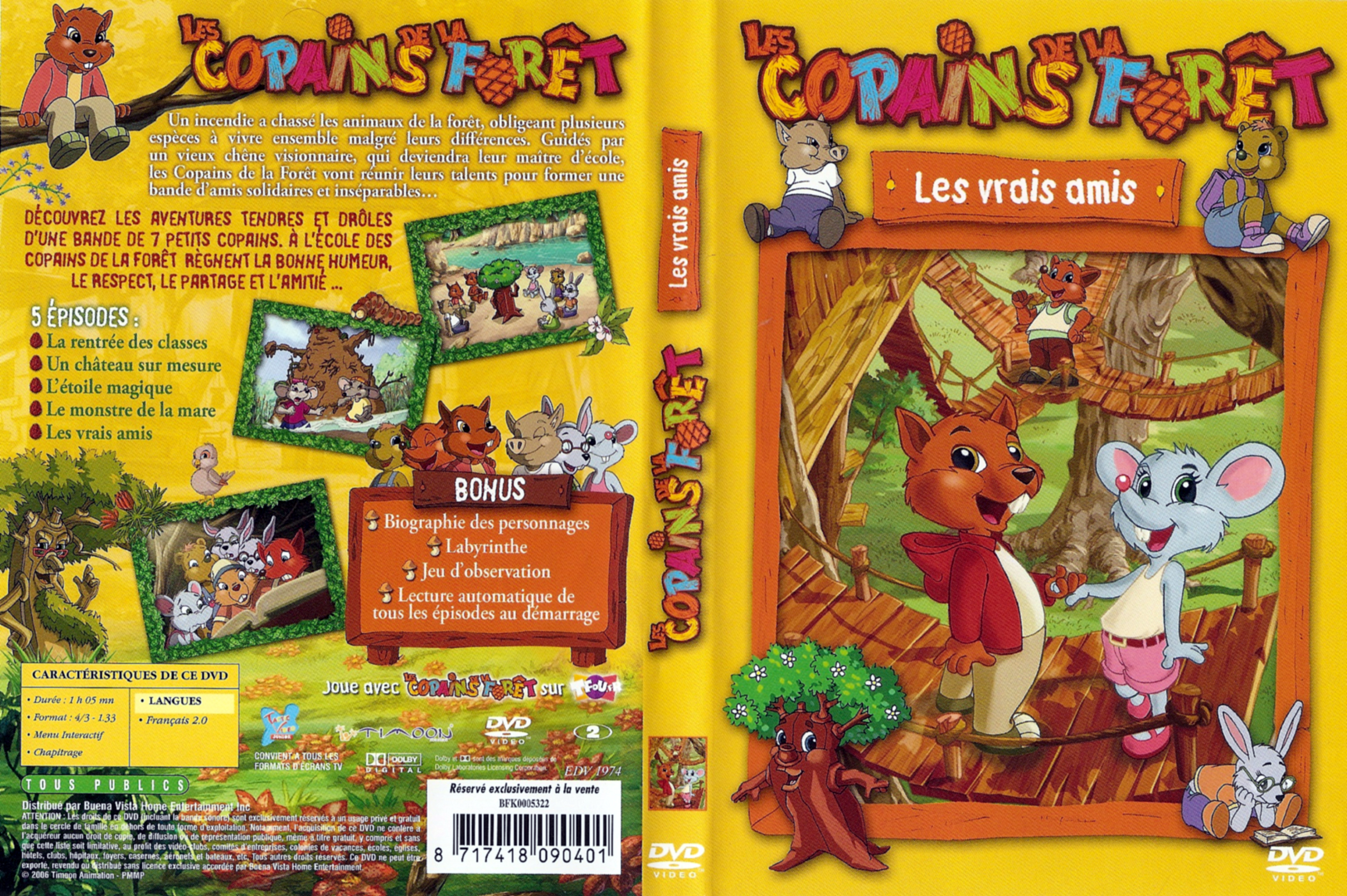 Jaquette DVD Les copains de la fort - Les vrais amis