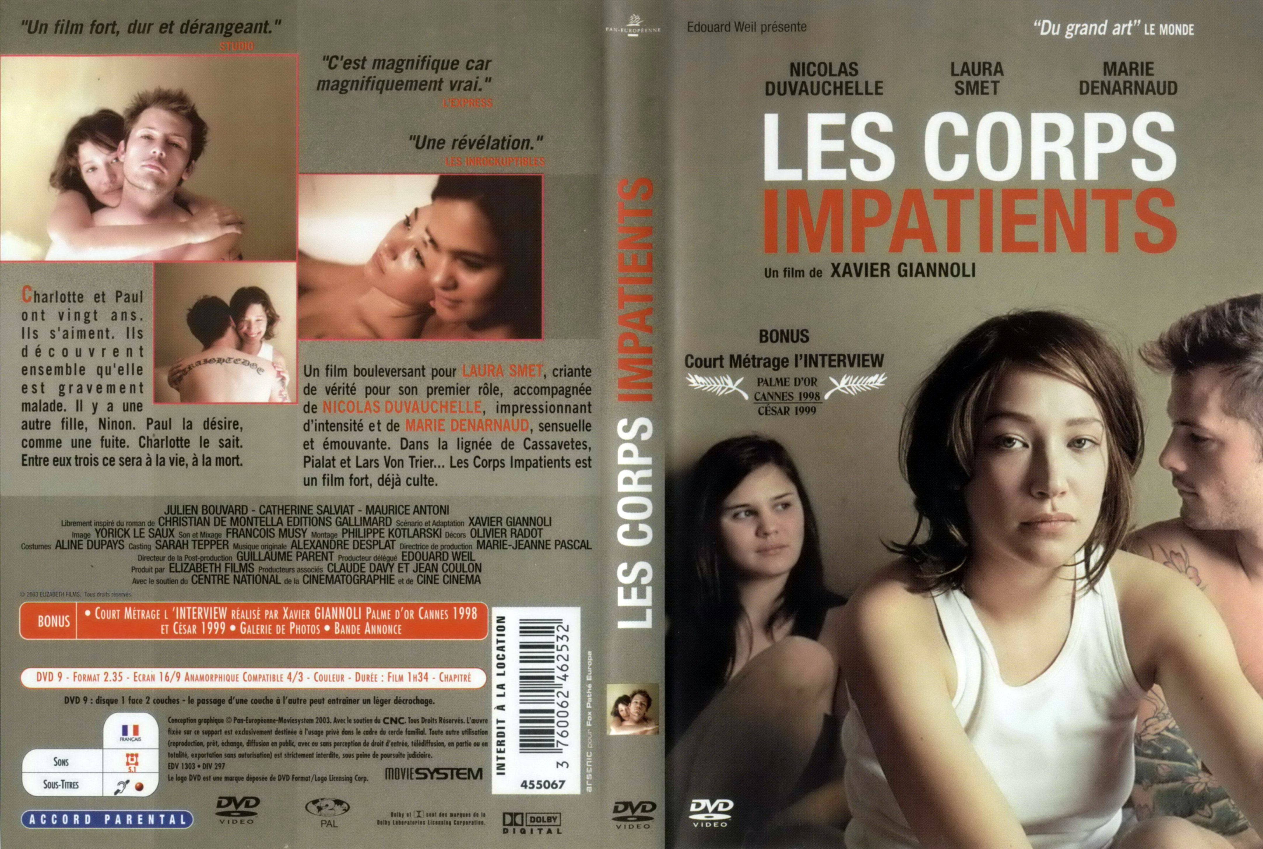 Jaquette DVD Les corps impatients