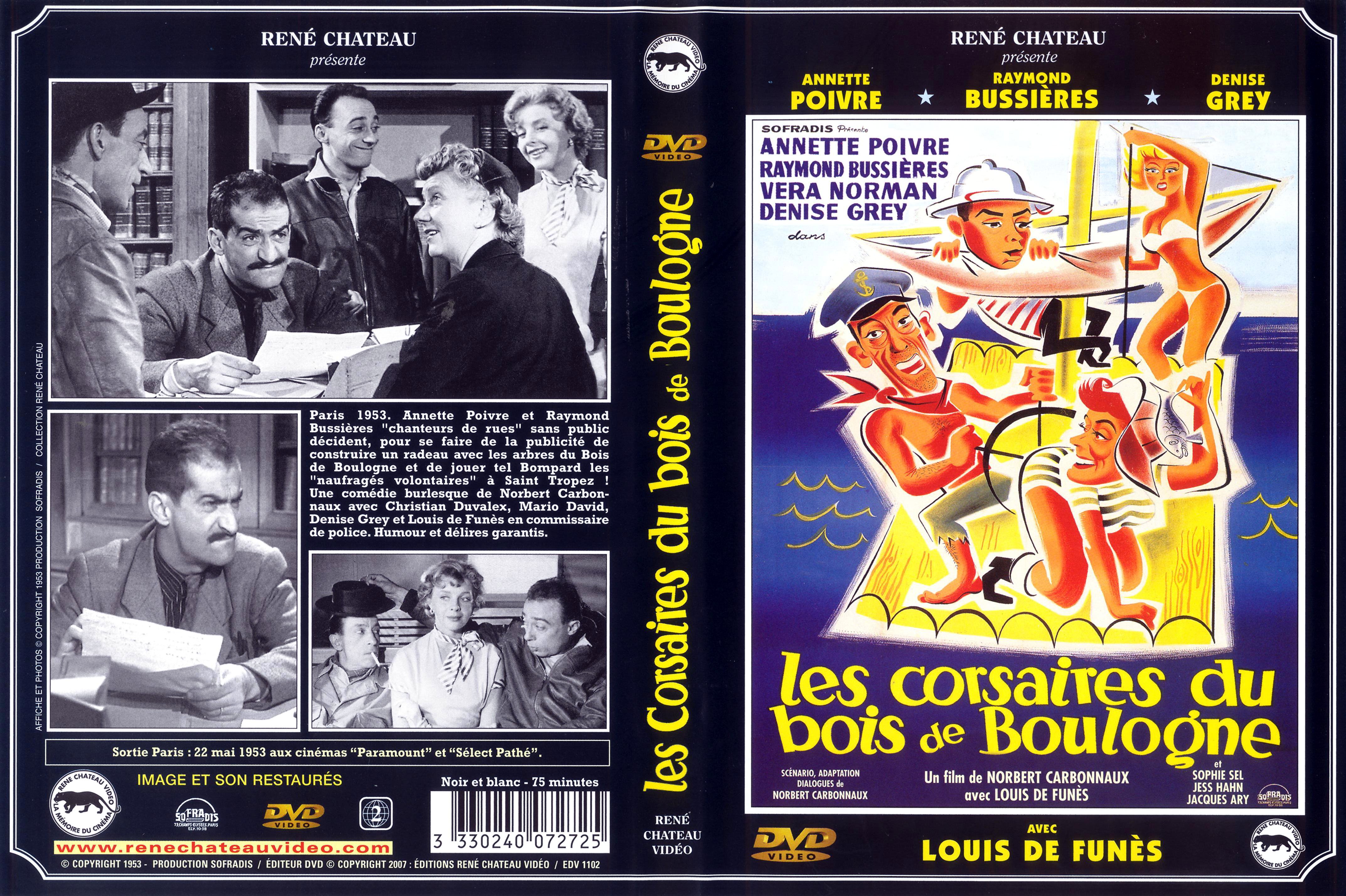 Jaquette DVD Les corsaires du bois de Boulogne v2