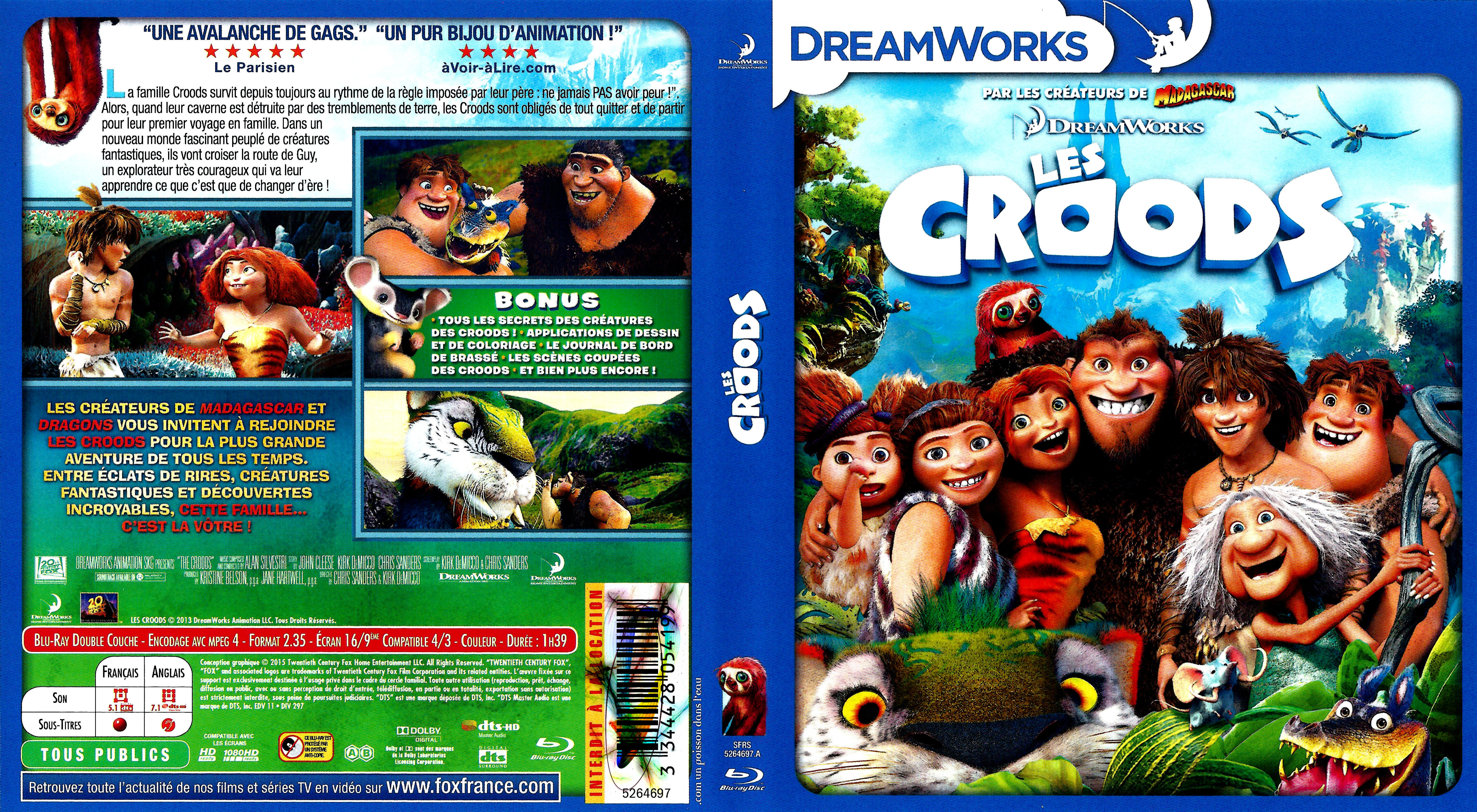 Jaquette DVD Les croods (BLU-RAY) v2