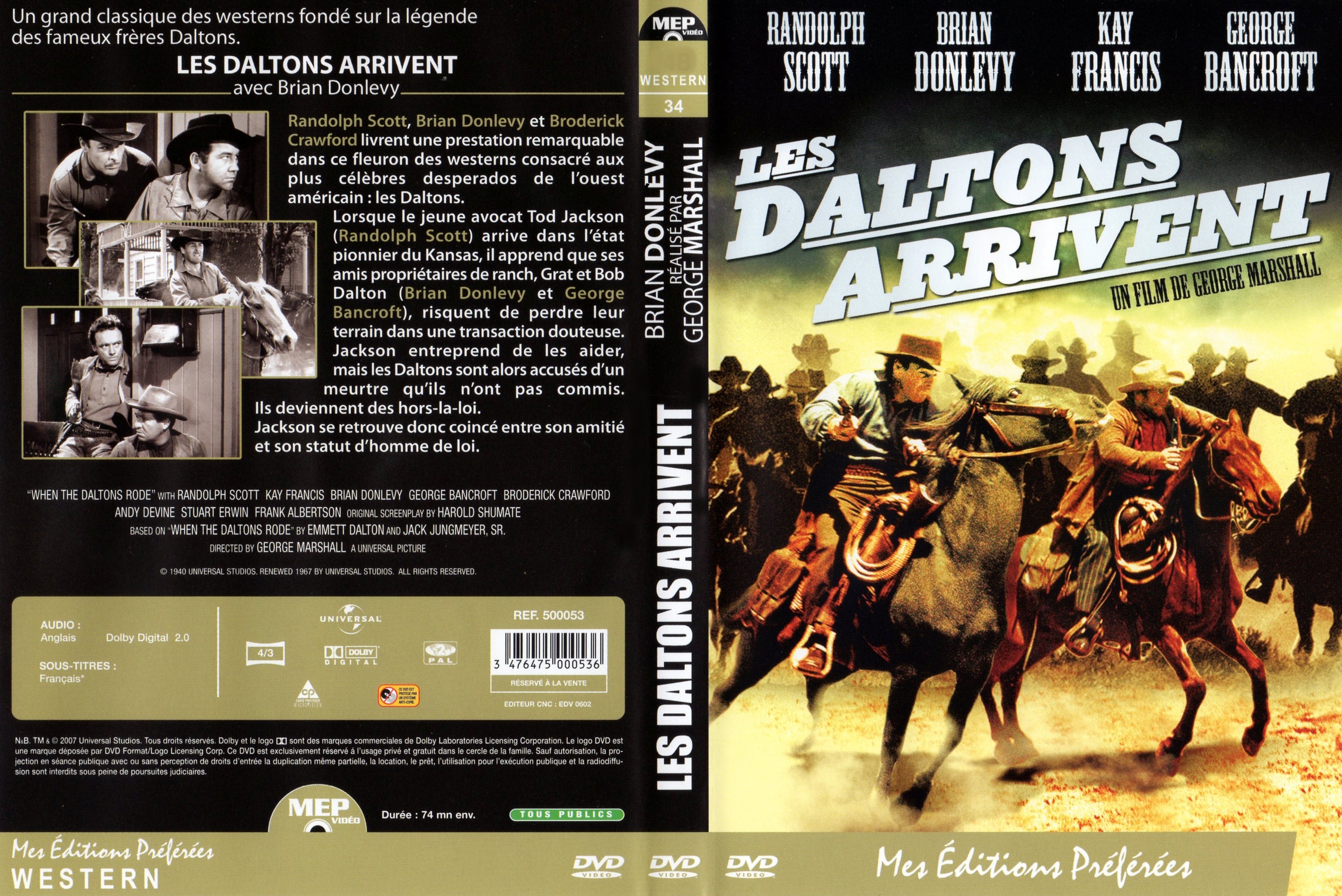 Jaquette DVD Les daltons arrivent