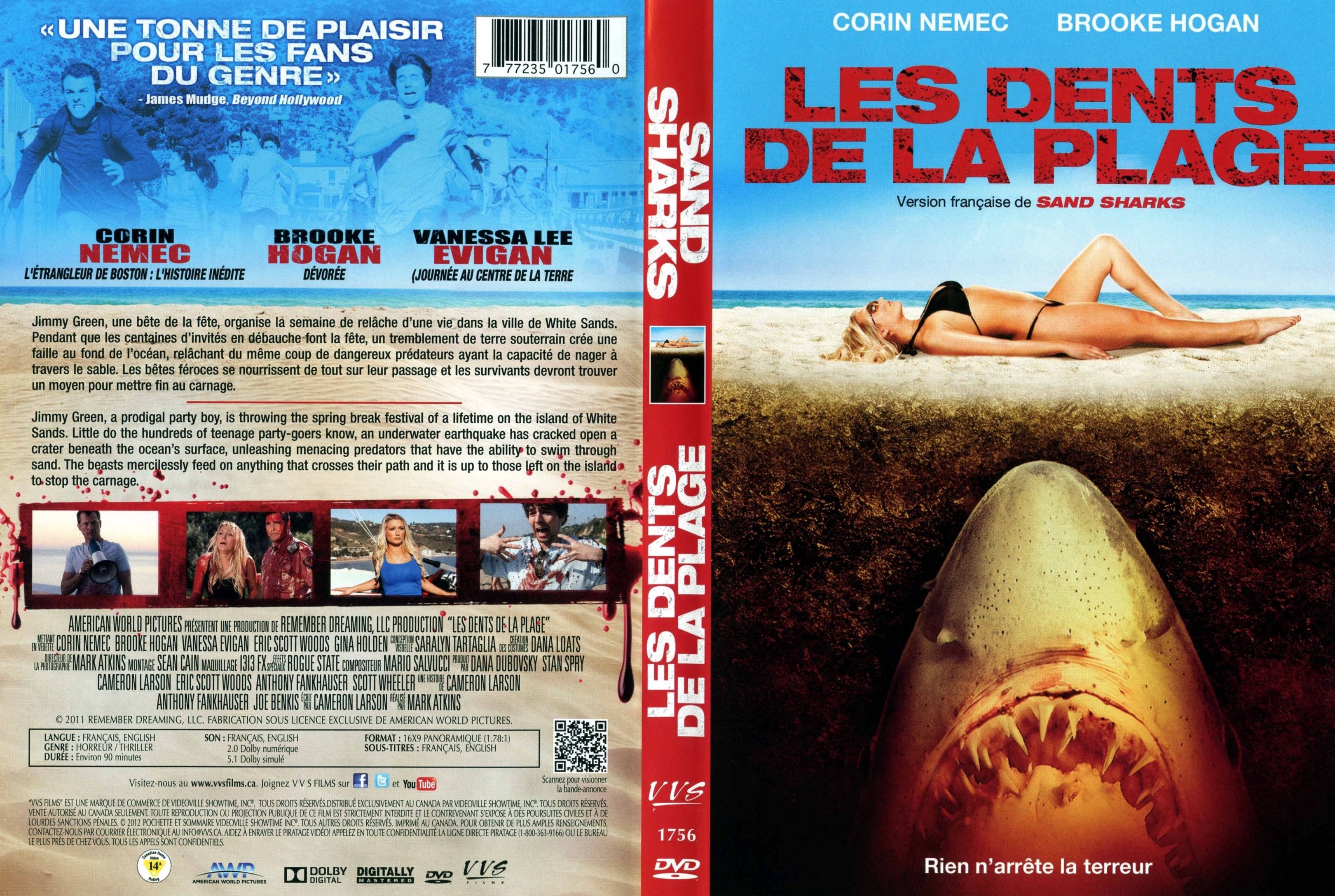 Jaquette DVD Les dents de la Plage - Sans sharks (Canadienne)