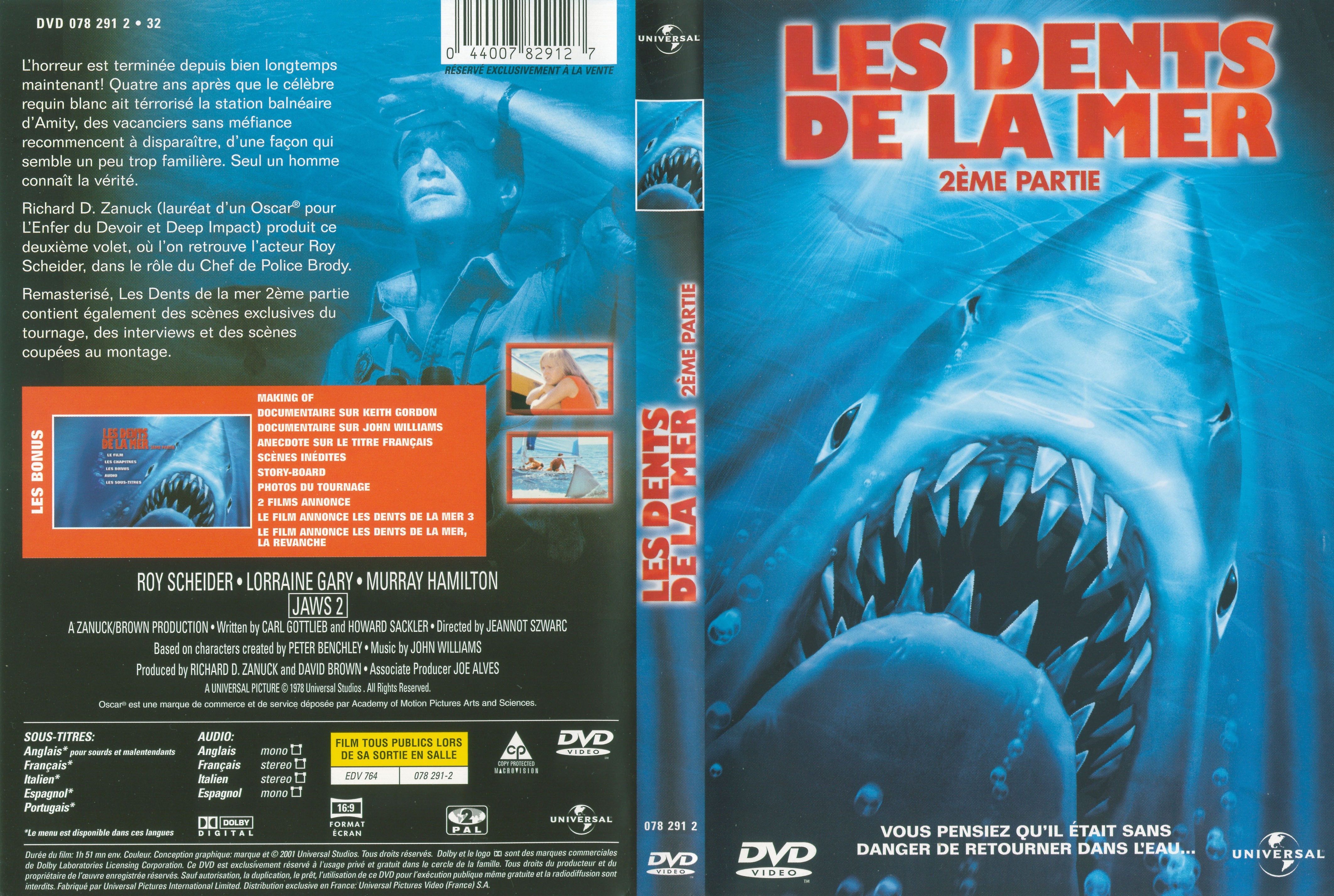 Jaquette DVD Les dents de la mer 2