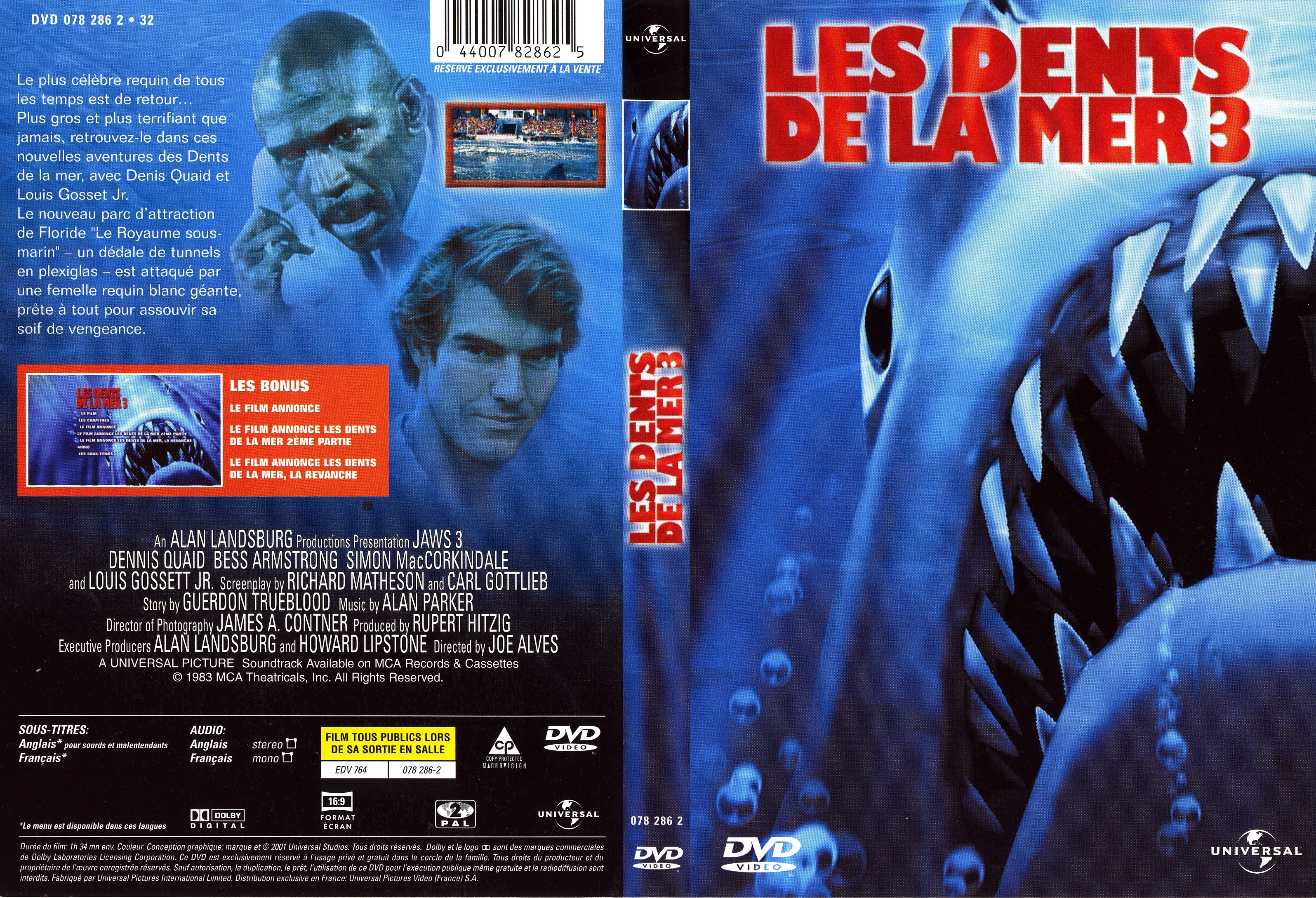 Jaquette DVD Les dents de la mer 3