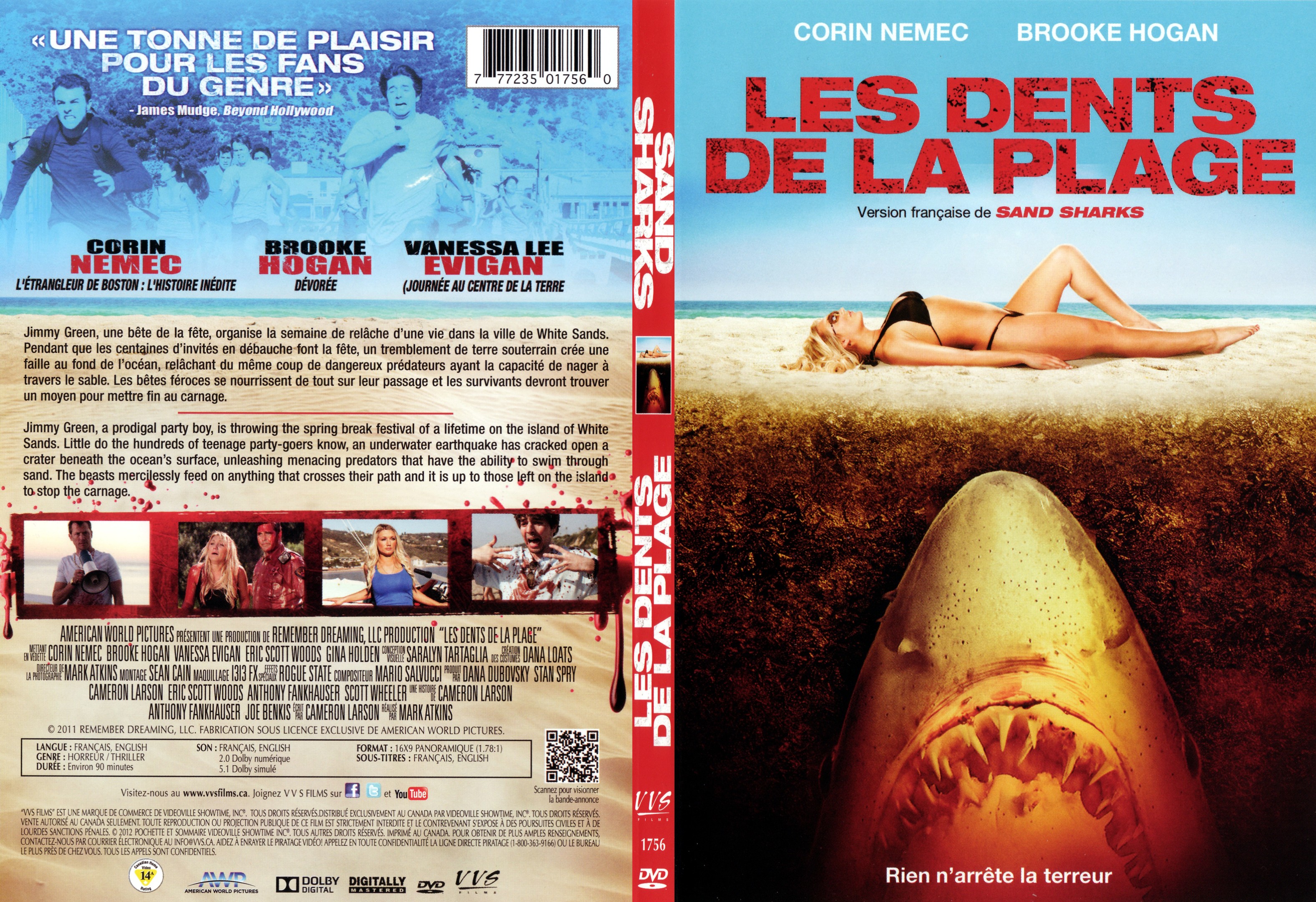 Jaquette DVD Les dents de la plage - SLIM